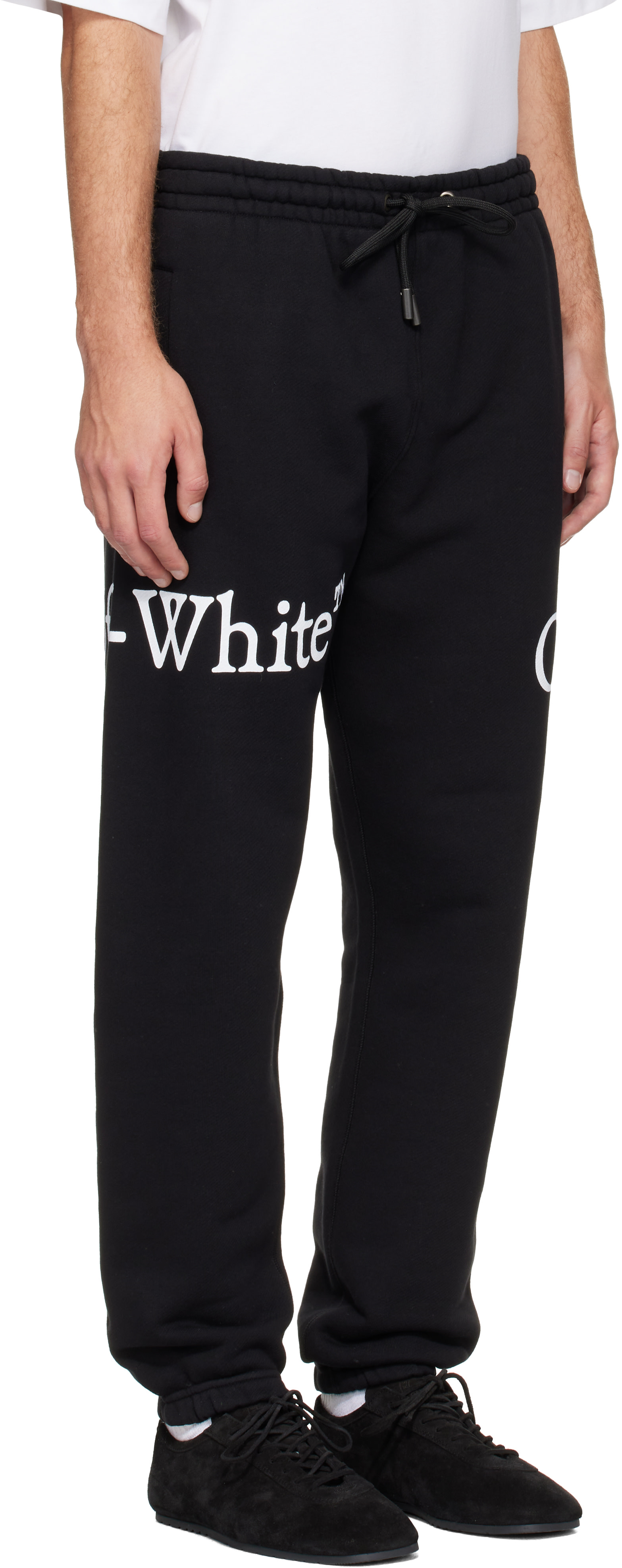 Off-White - Black Bookish Scarf Cuffed Sweatpants