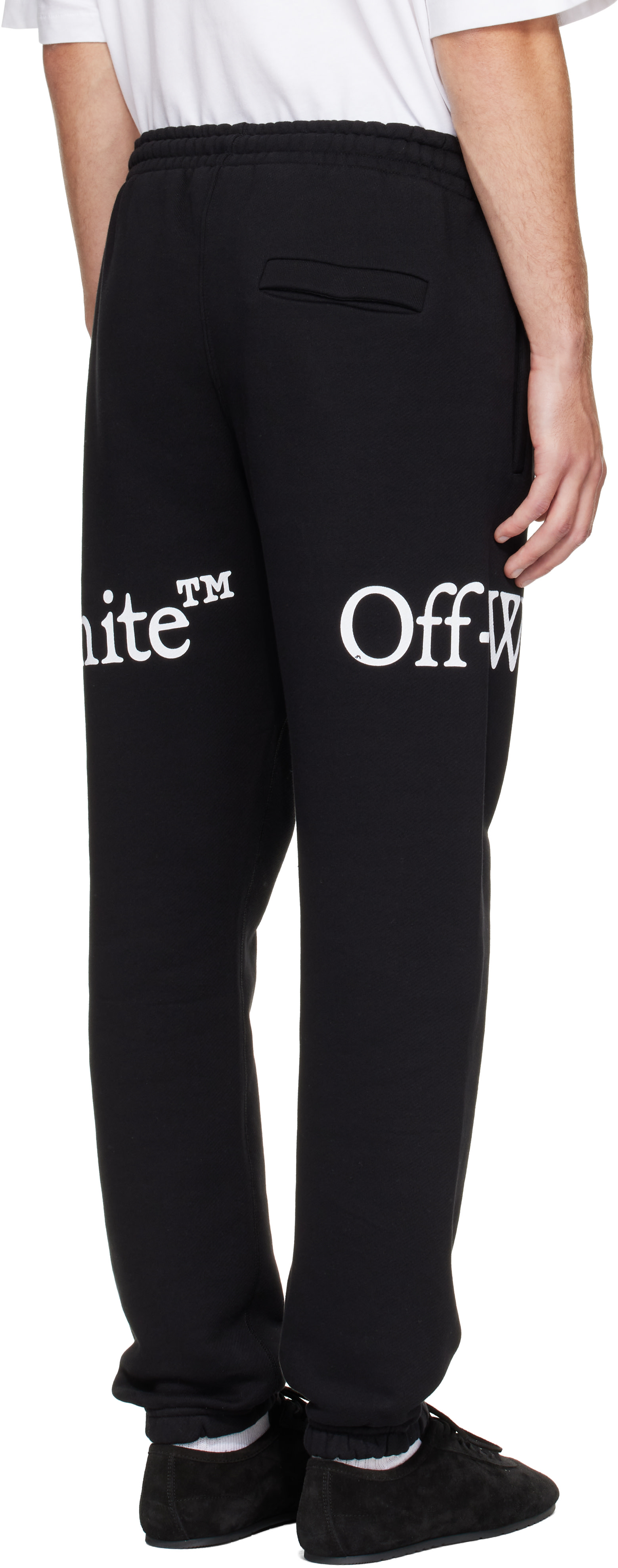 Off-White - Black Bookish Scarf Cuffed Sweatpants
