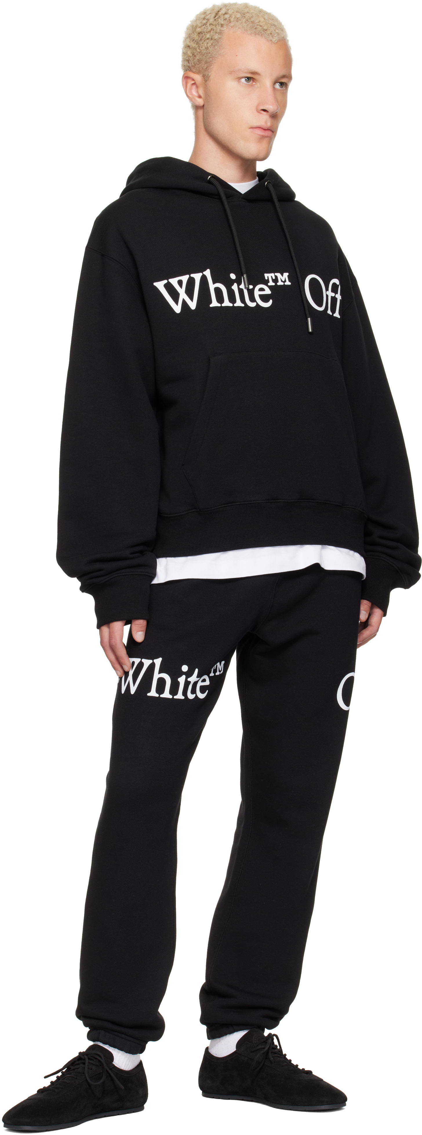 Off-White - Black Bookish Scarf Cuffed Sweatpants