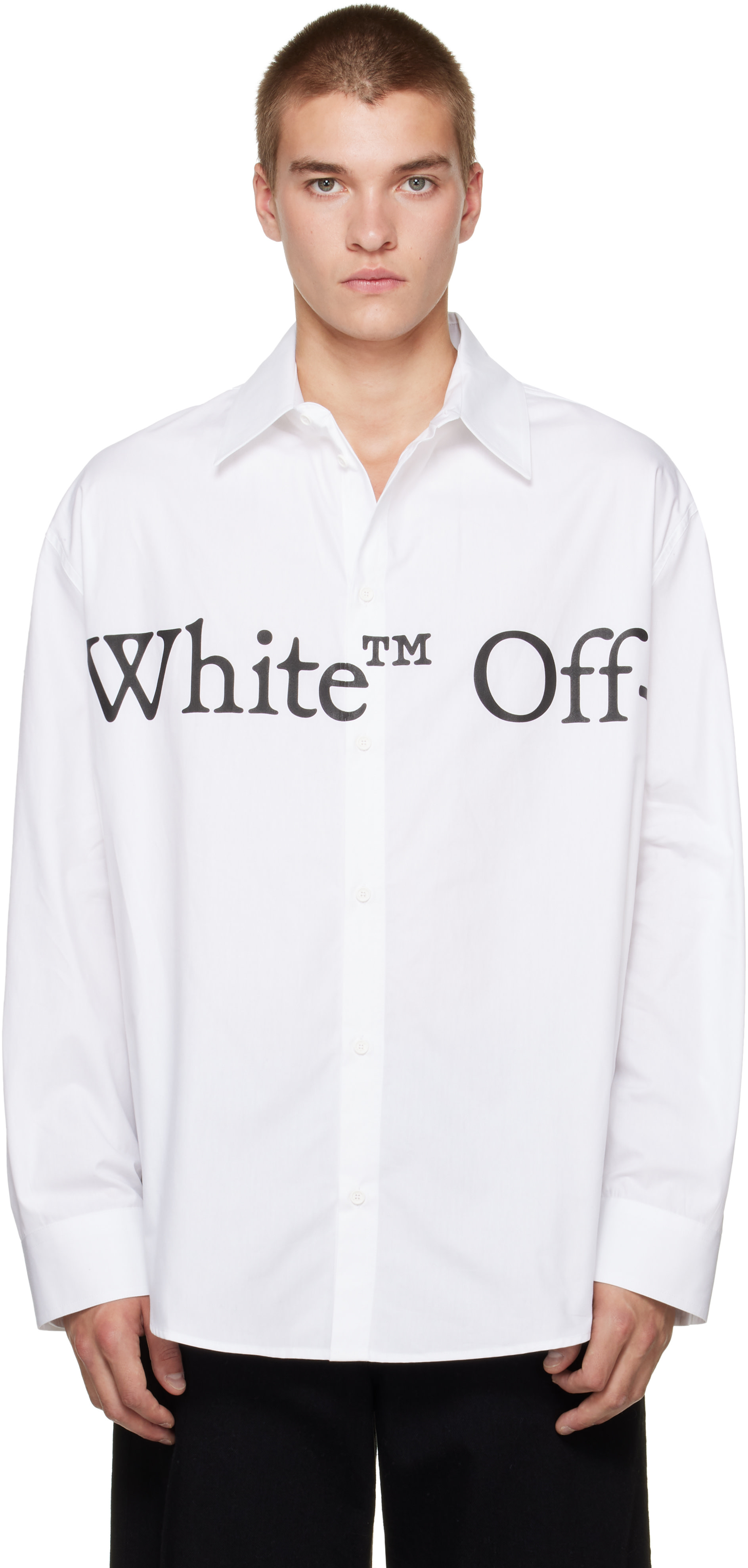 Off-White - 화이트 부키시 스카프 포플린 셔츠