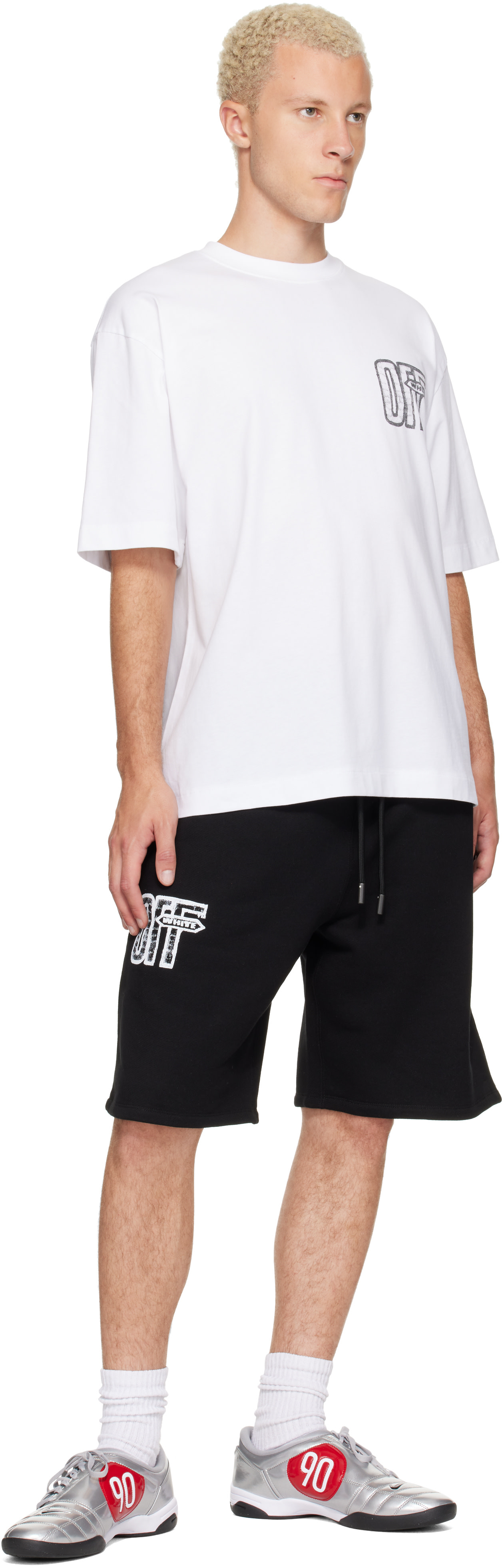 Off-White - ブラック Motion Arrow Skate スウェットショートパンツ