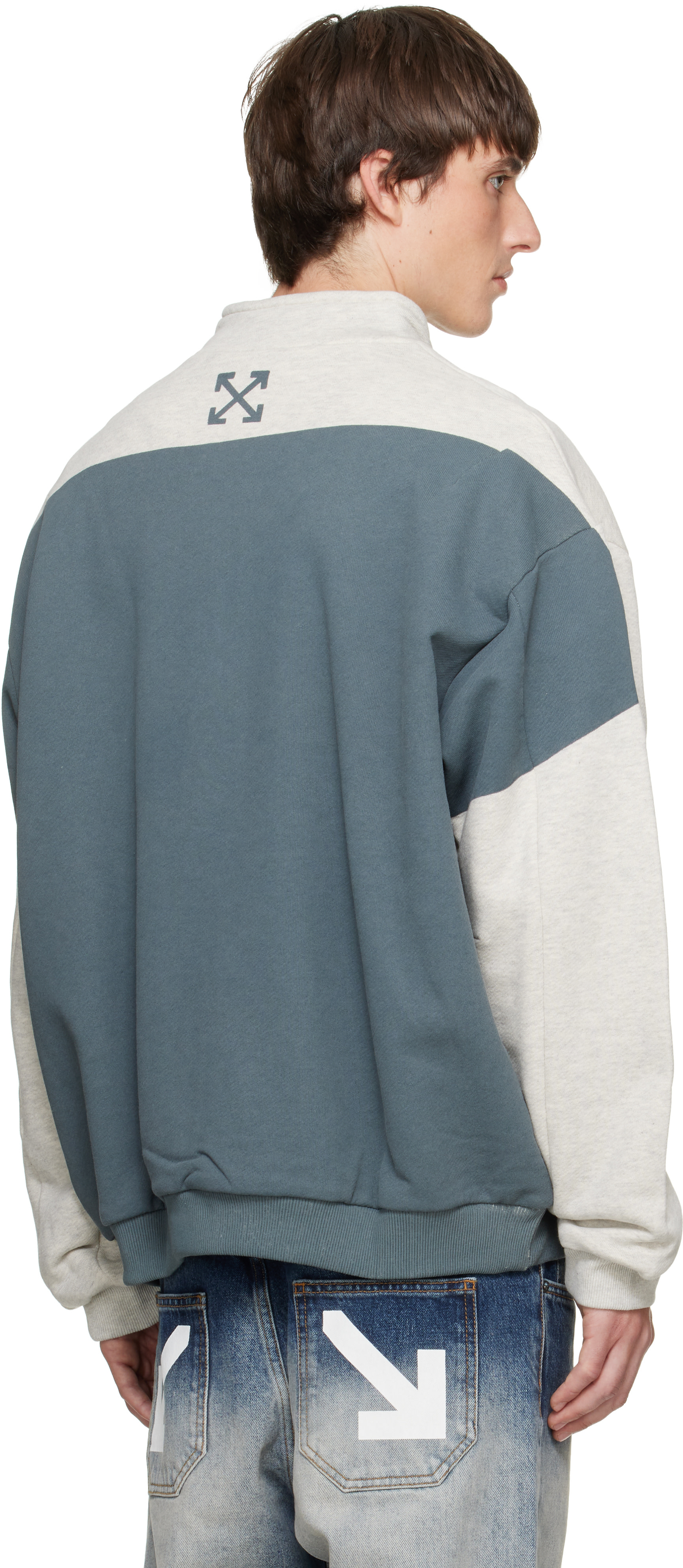 Off-White - Gray Negative Big Bookish Relax Track Jacket