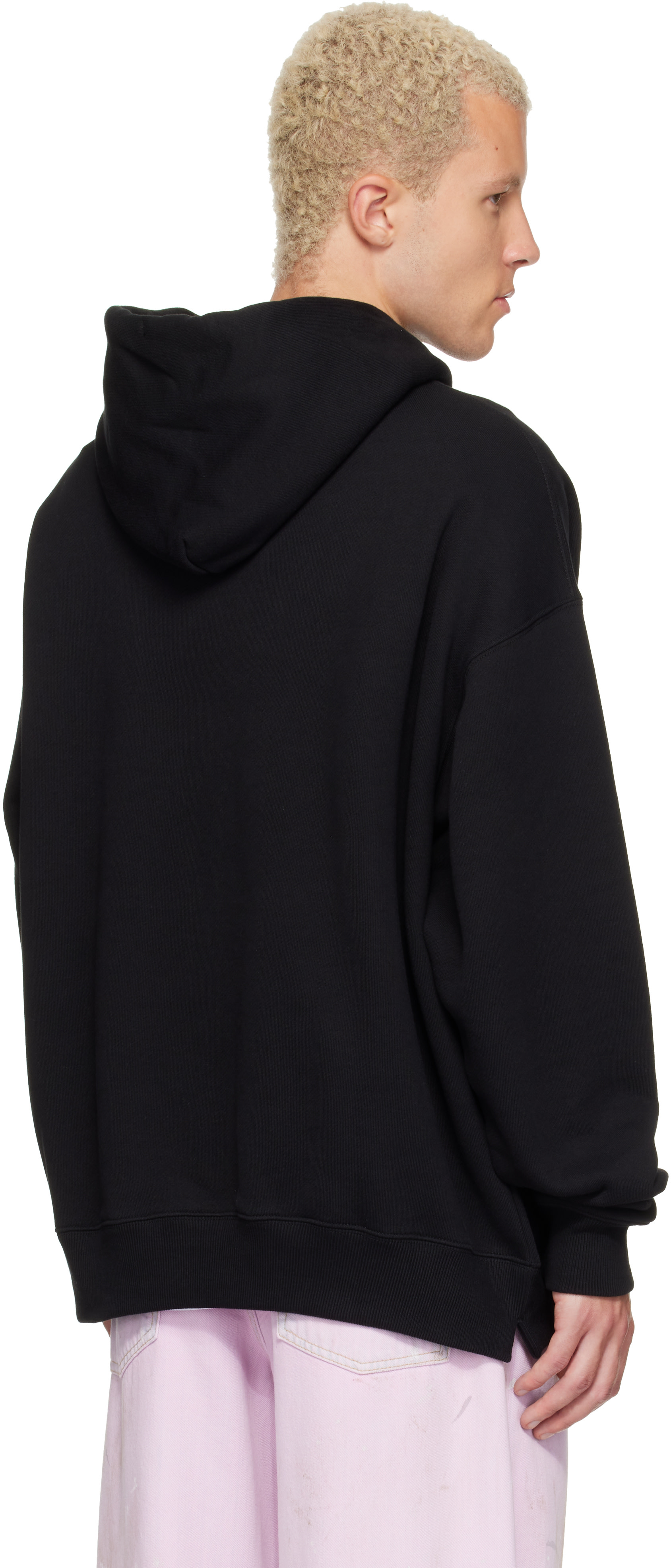 Off-White - Pull à capuche noir à petit logo à quatre flèches