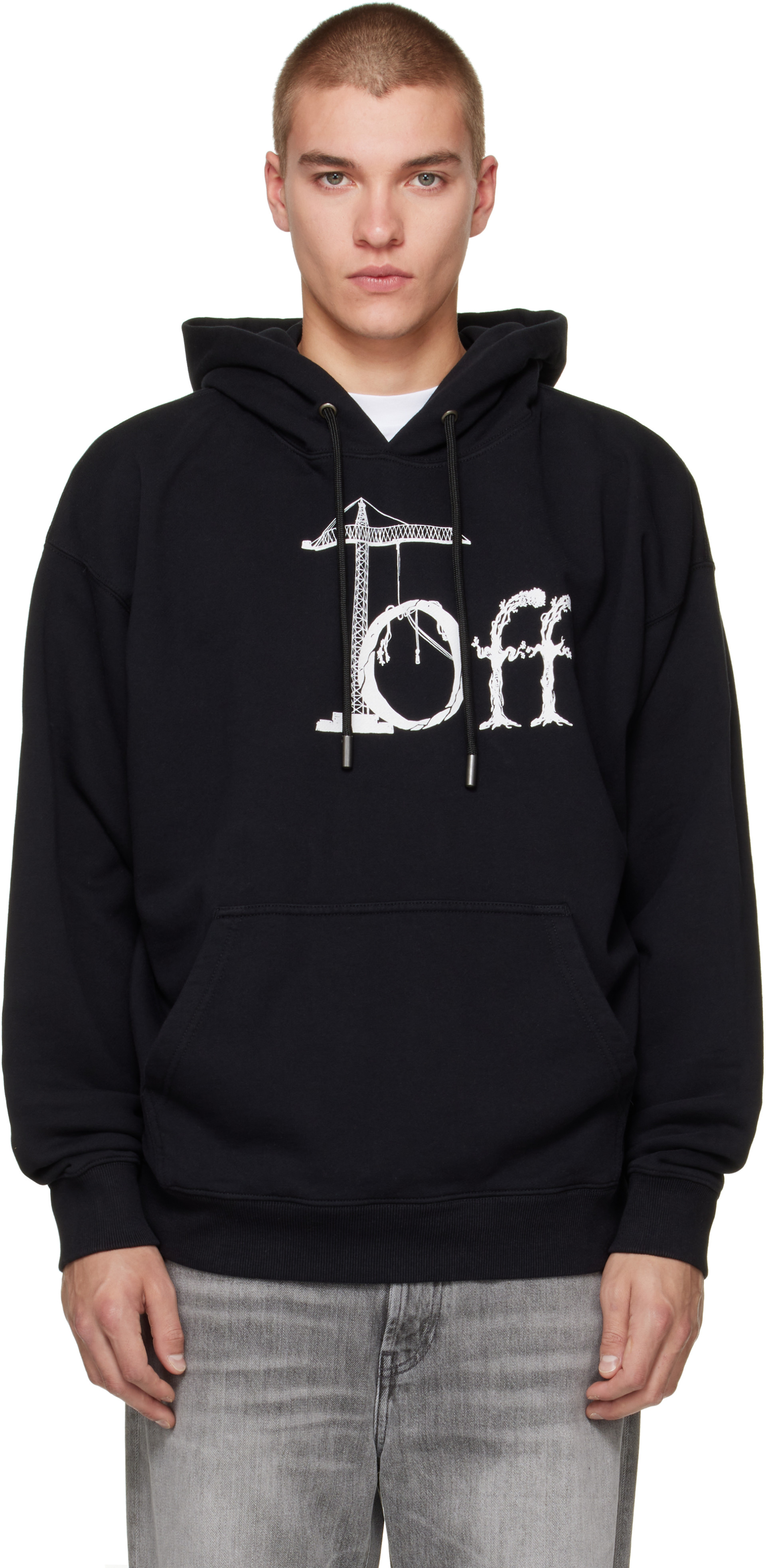 Off-White - Black Shared Logo Skate Hoodie