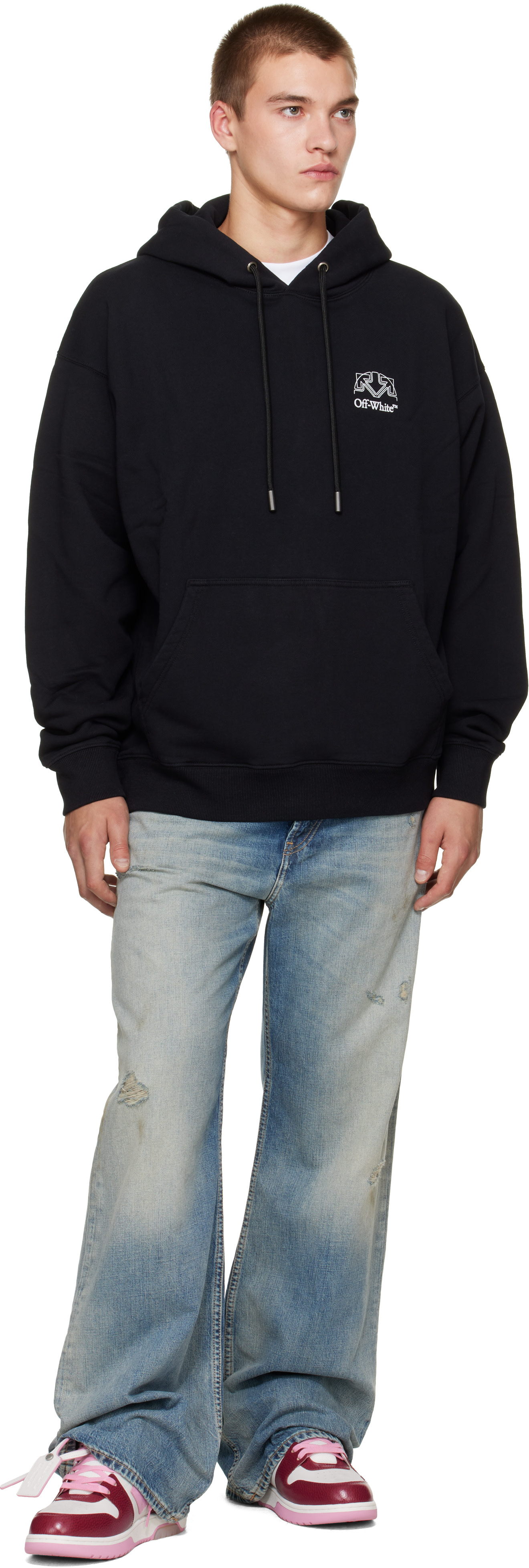 Off-White - Pull à capuche de planchiste Offline Half Arrow noir