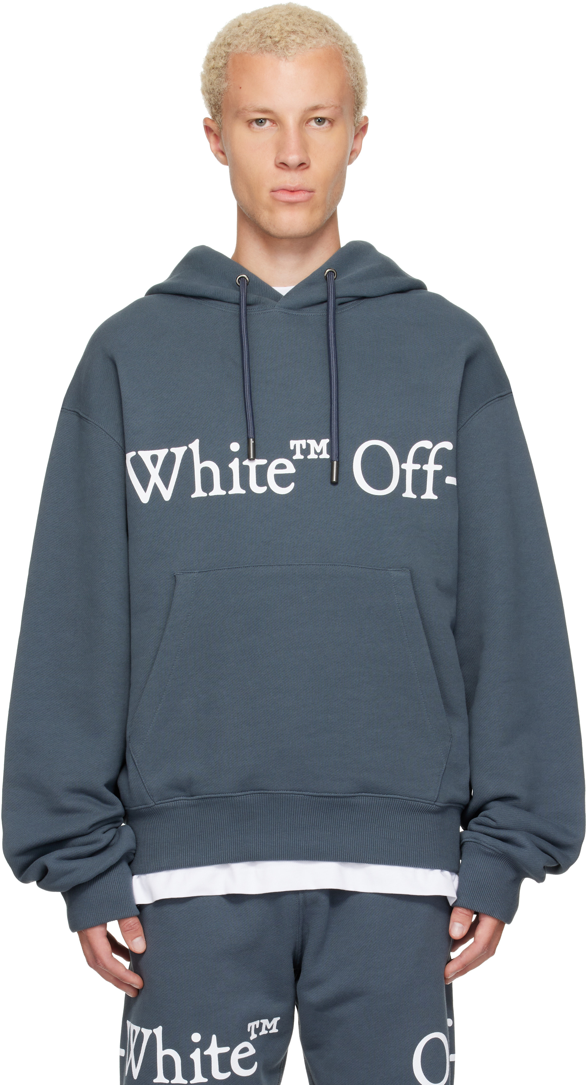 Off-White - Gray Bookish Scarf Regular Hoodie