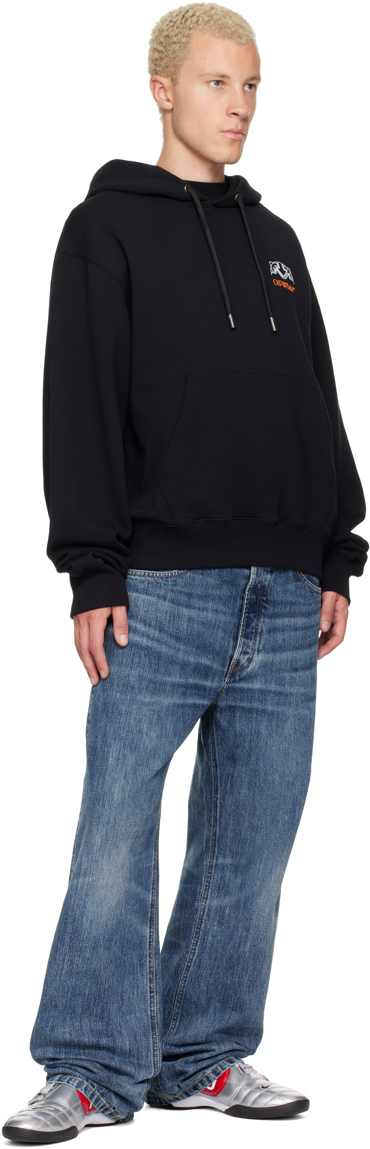 Off-White - Black Off Line Regular Hoodie