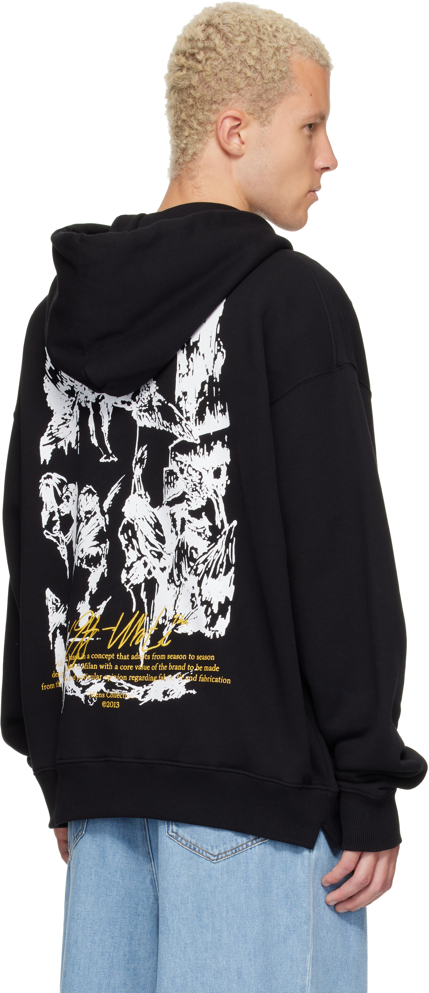 Off-White - Black Mercy Scribble Skate Zip Hoodie