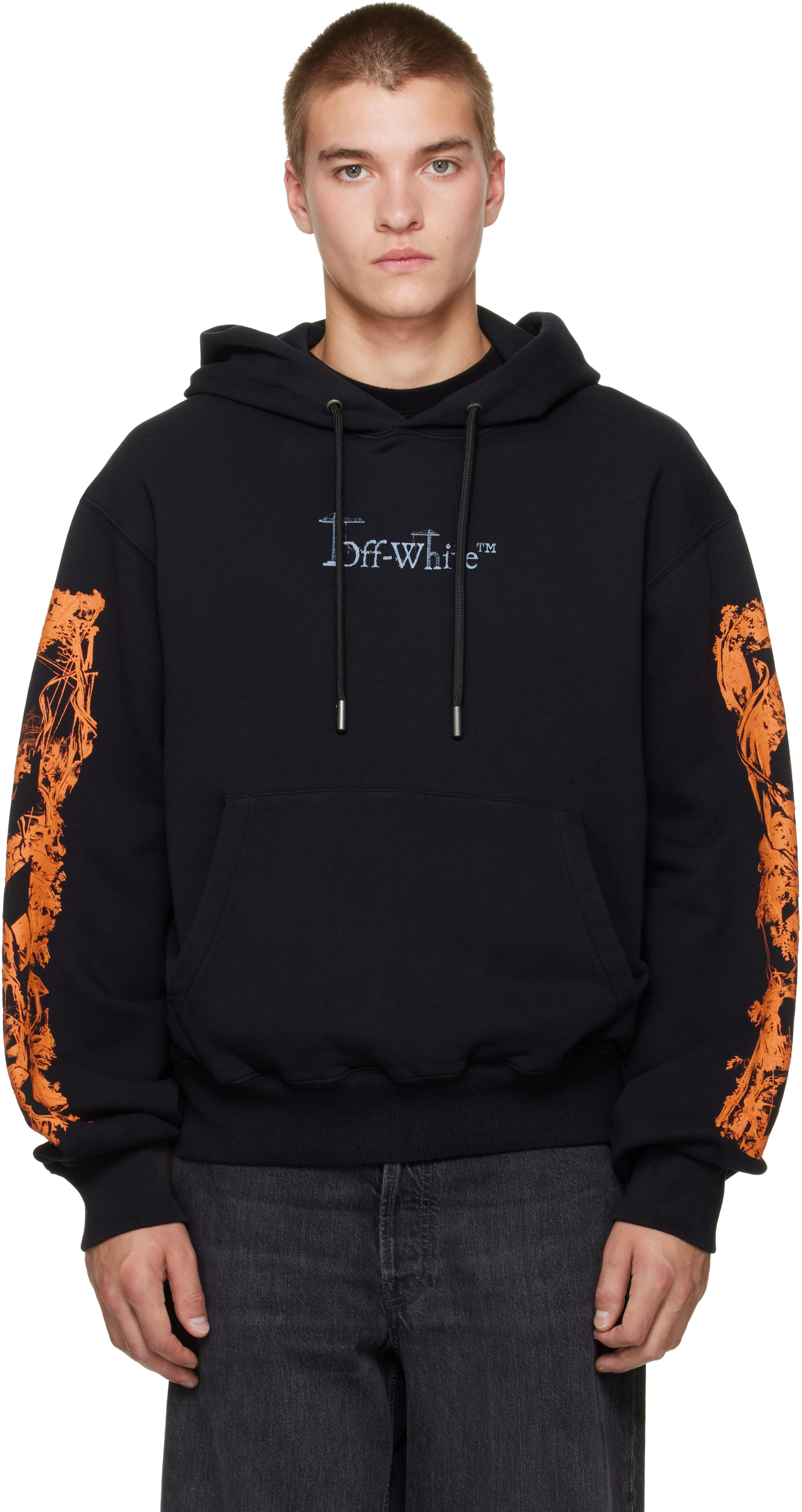 Off-White - Pull à capuche City Nature noir