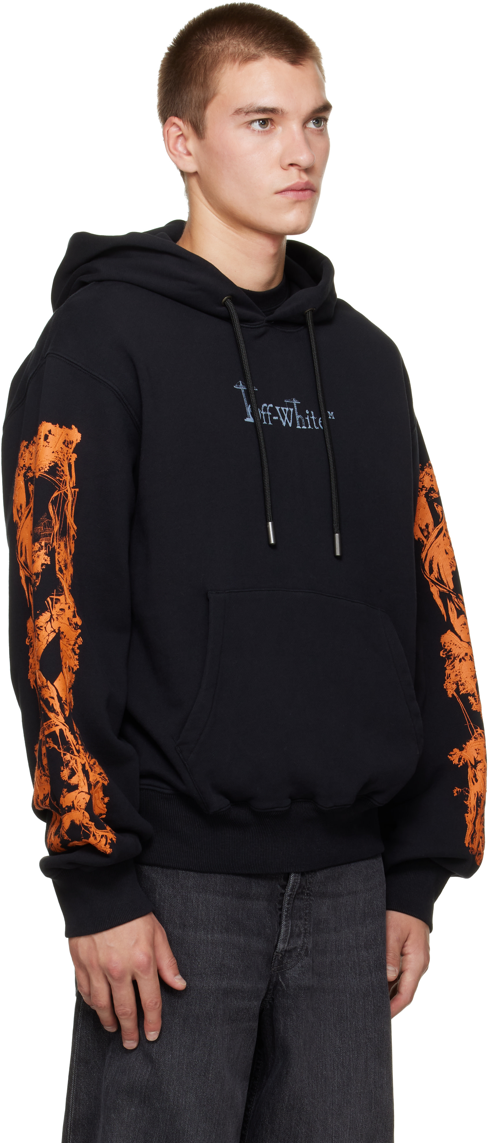 Off-White - Pull à capuche City Nature noir