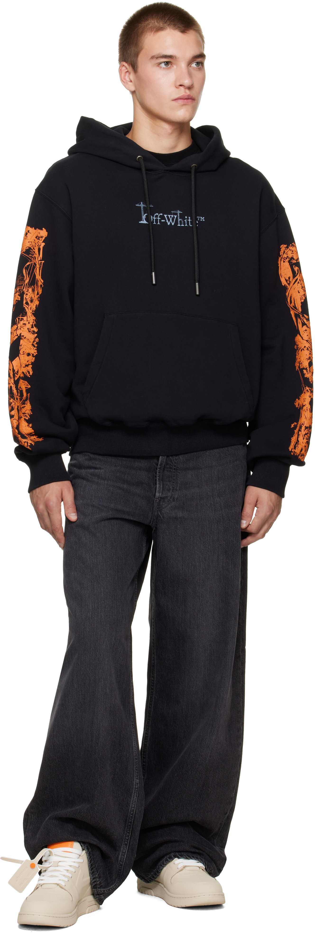 Off-White - Pull à capuche City Nature noir