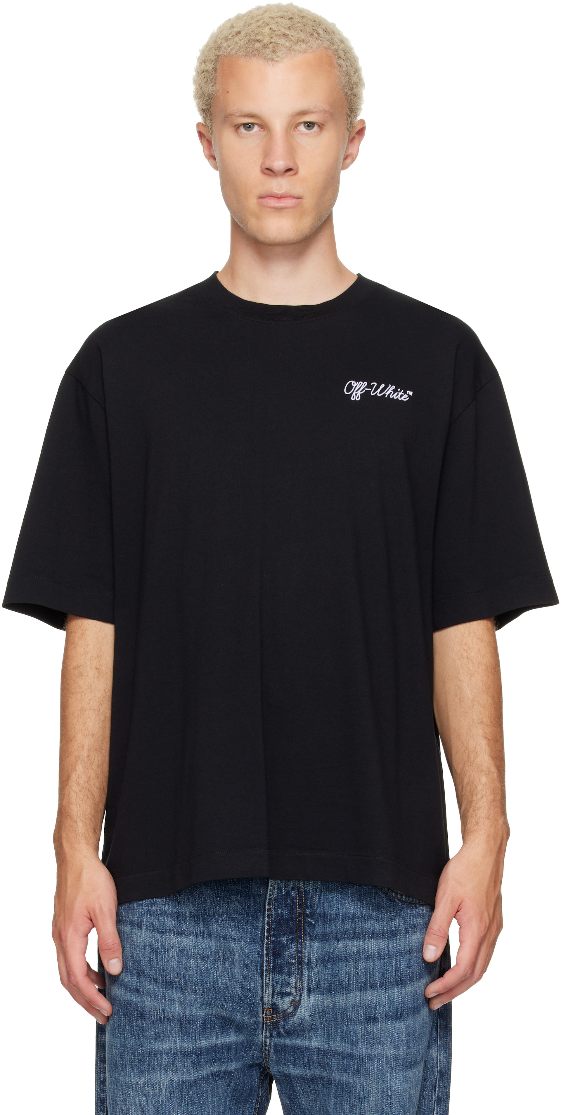 Off-White - Black Script Logo Skate T-shirt