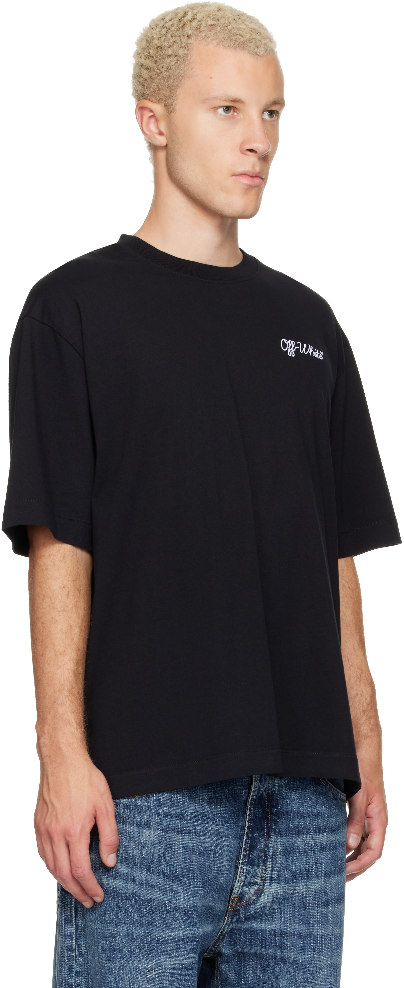 Off-White - Black Script Logo Skate T-shirt