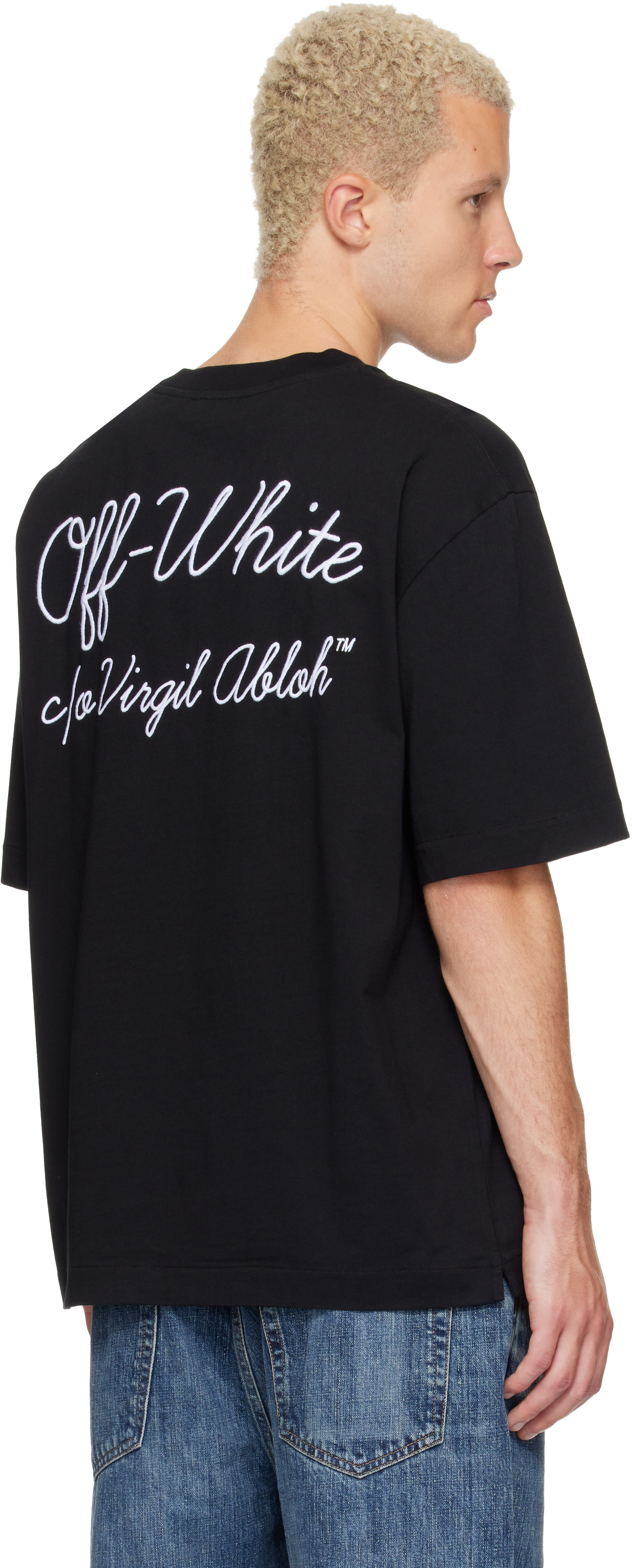Off-White - Black Script Logo Skate T-shirt