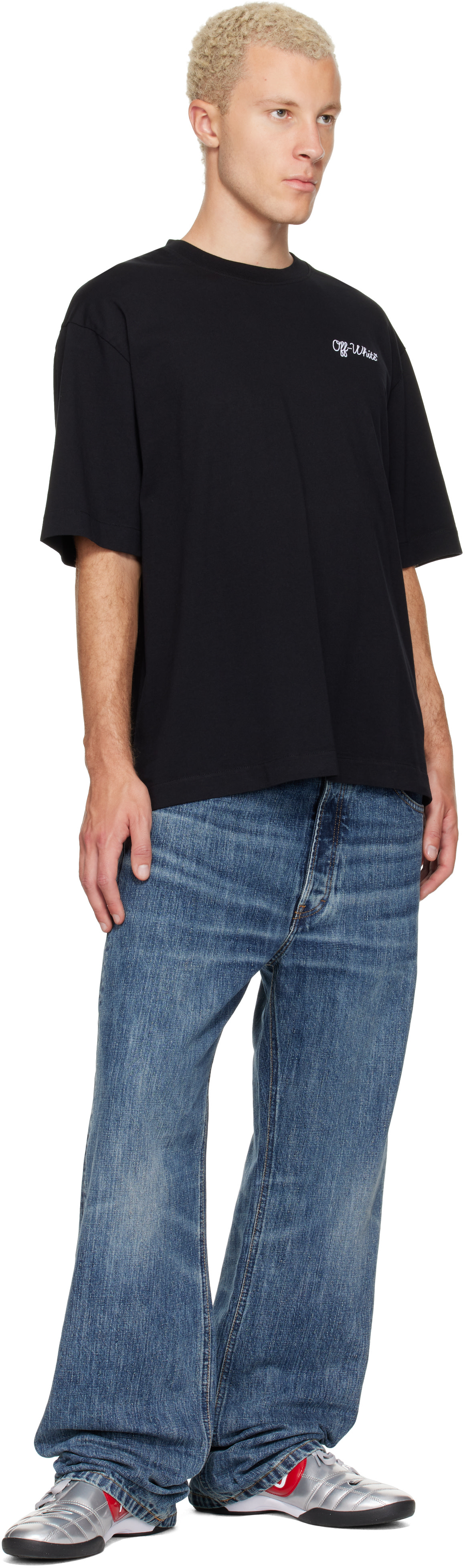 Off-White - Black Script Logo Skate T-shirt