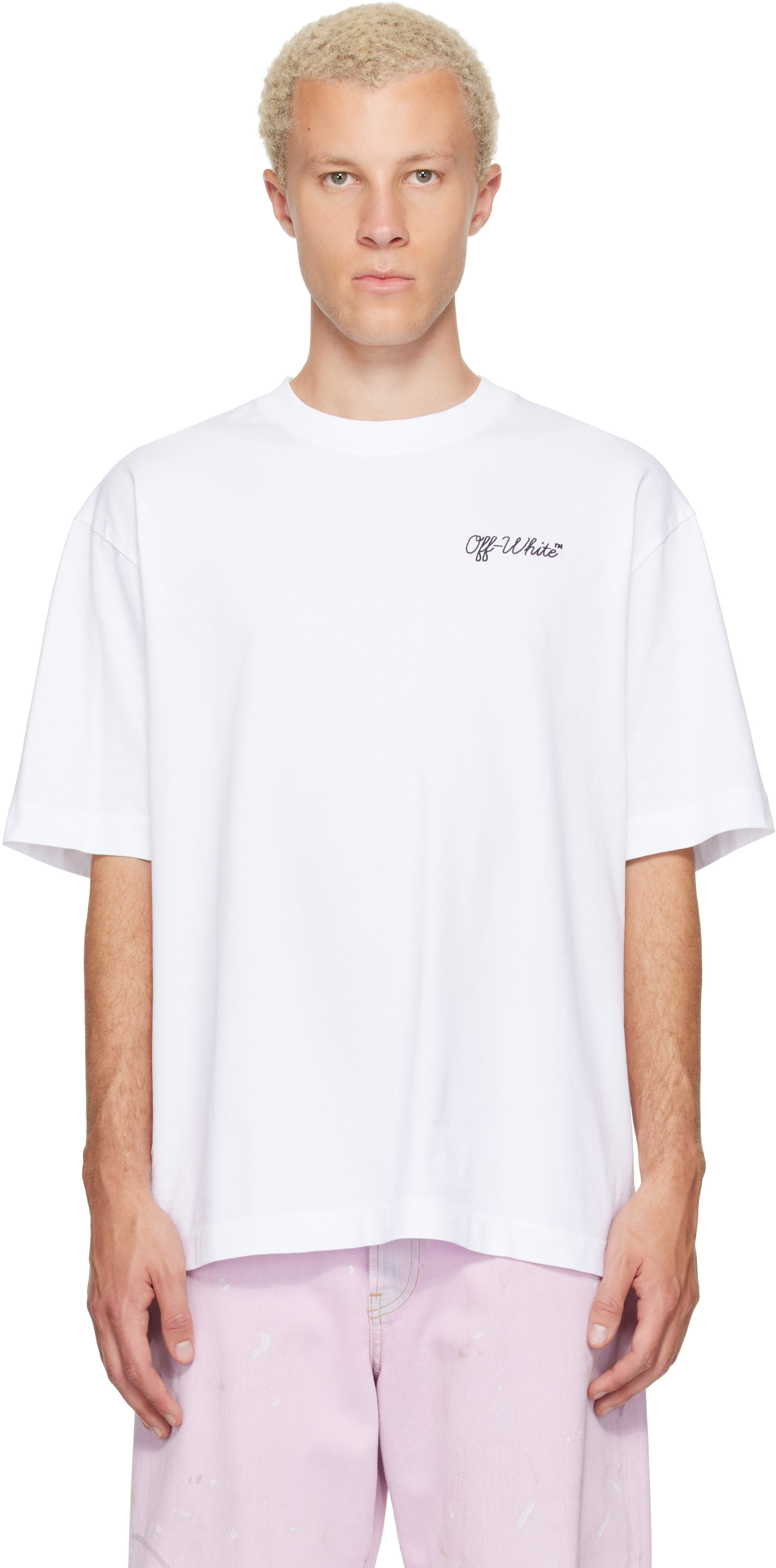 Off-White - White Script Logo Skate T-shirt