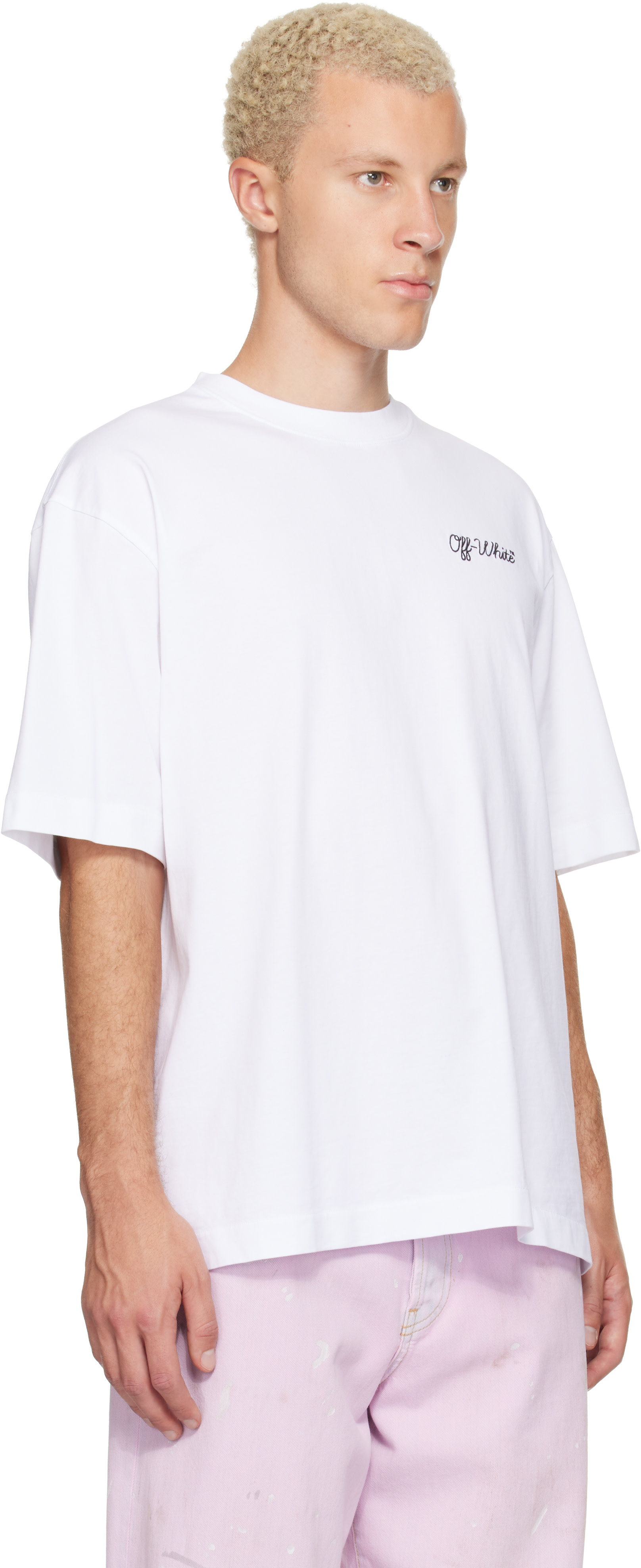 Off-White - White Script Logo Skate T-shirt