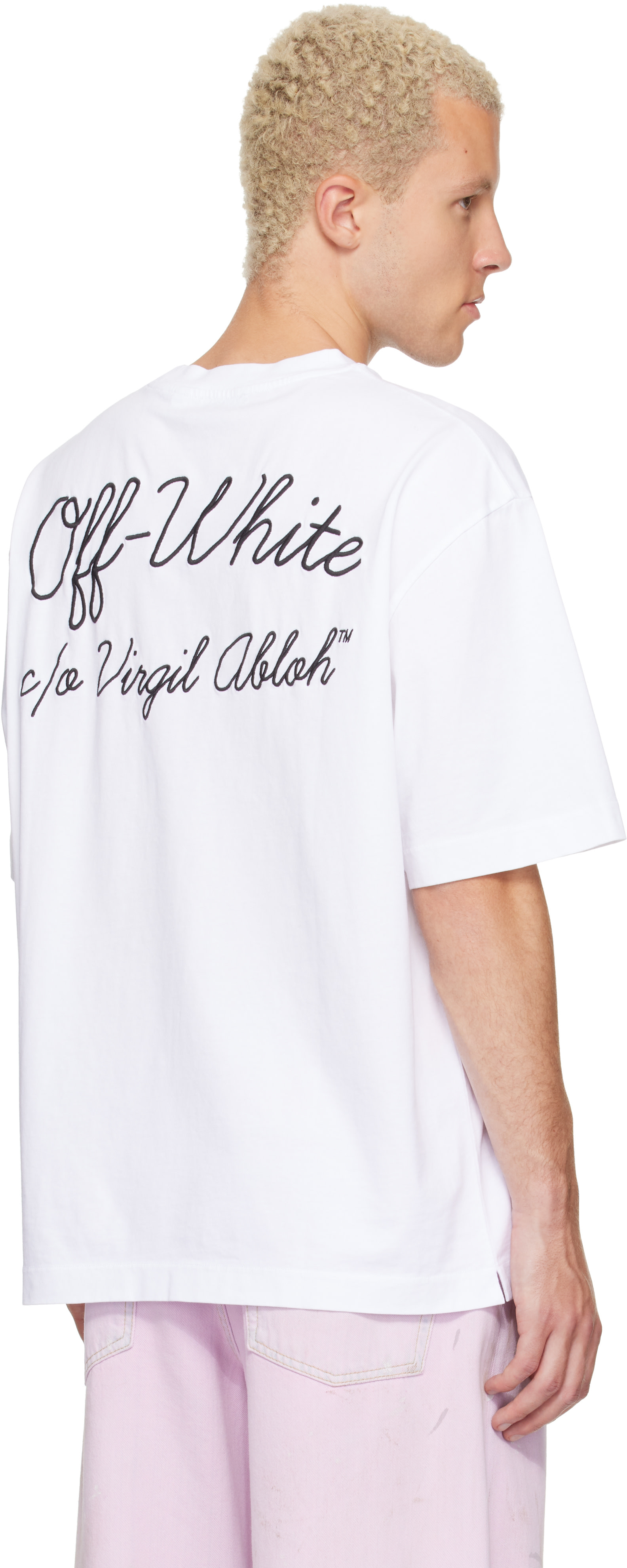 Off-White - White Script Logo Skate T-shirt
