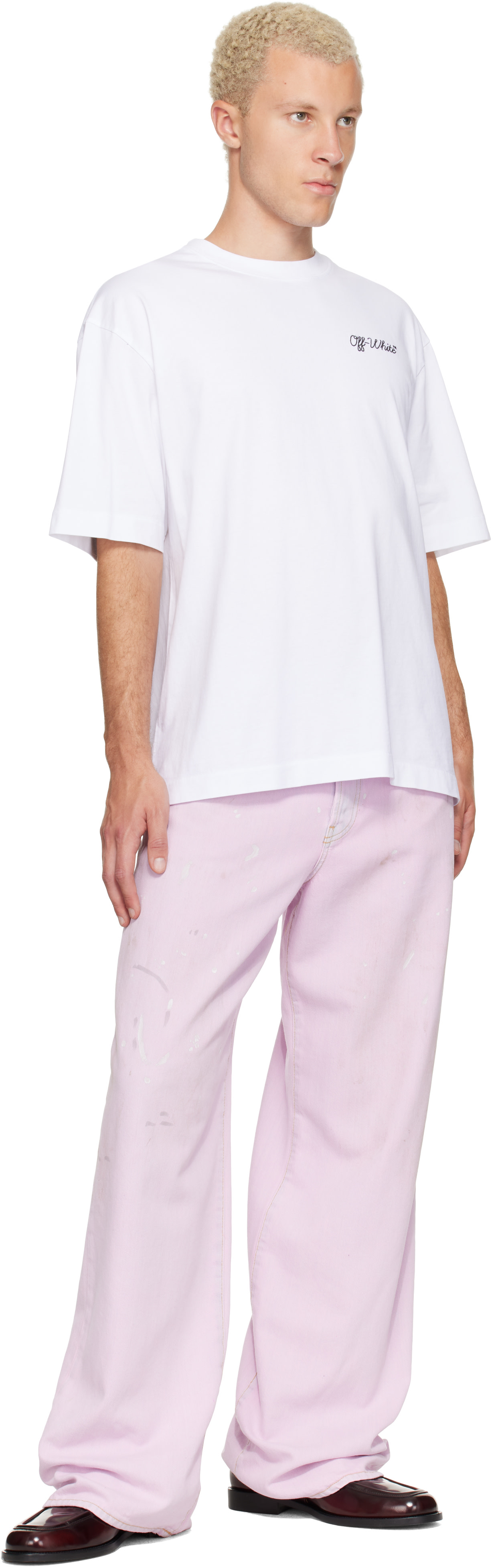 Off-White - White Script Logo Skate T-shirt