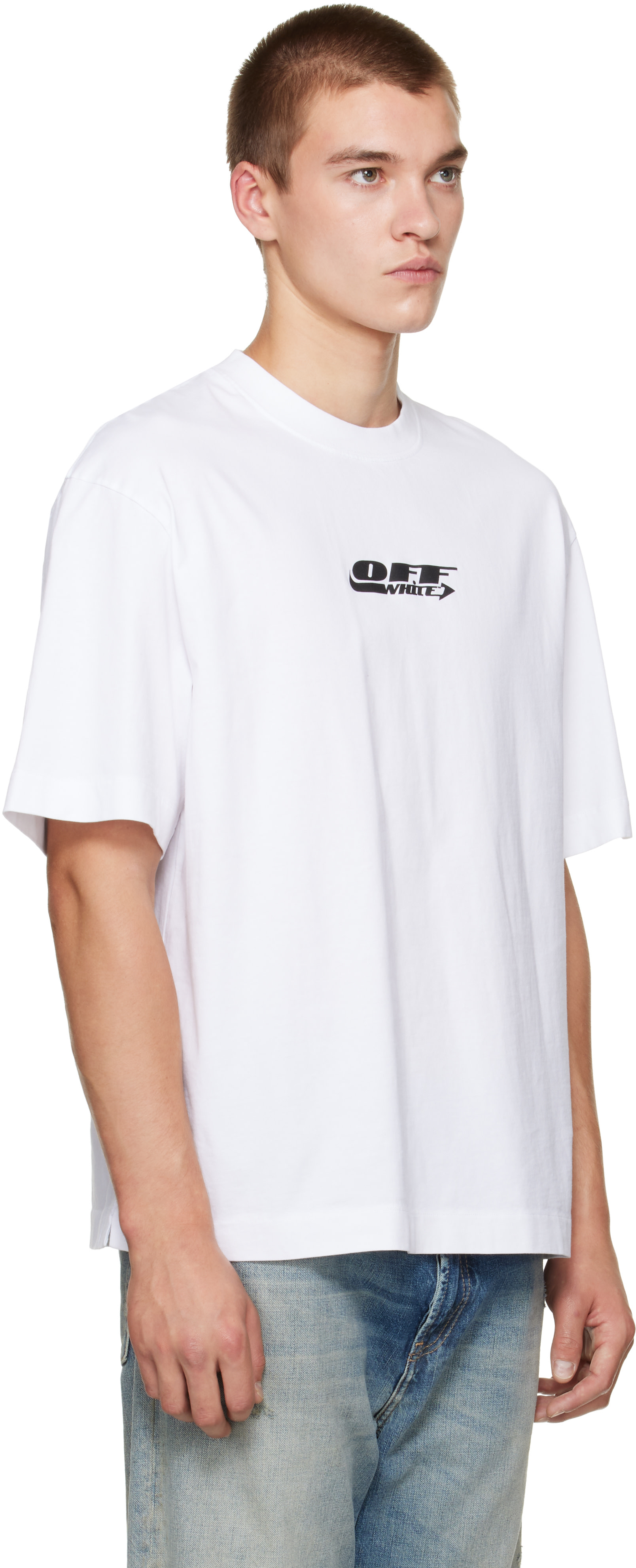 Off-White - 화이트 오프 스케이트 S/S 티셔츠