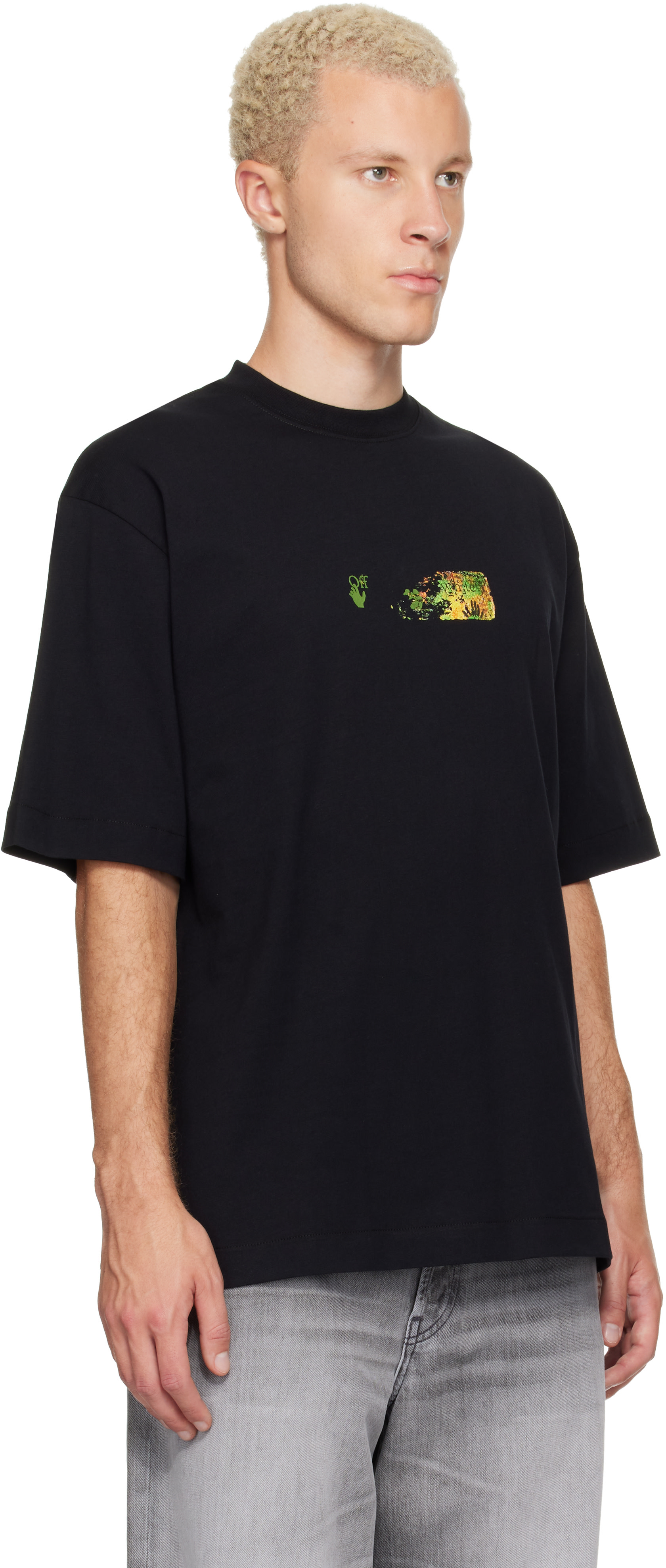 Off-White: ブラック Spices Arrow Skate Tシャツ | SSENSE 日本