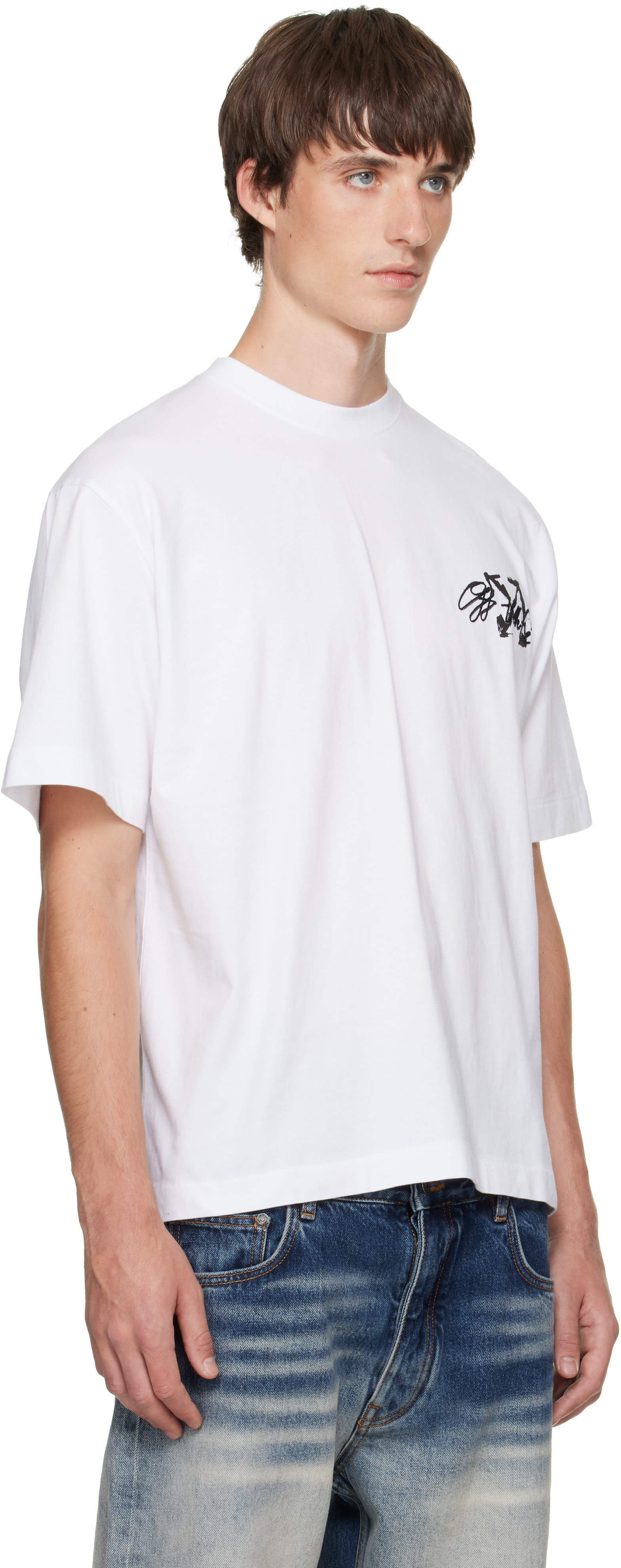 Off-White - White Stroke Skate T-shirt