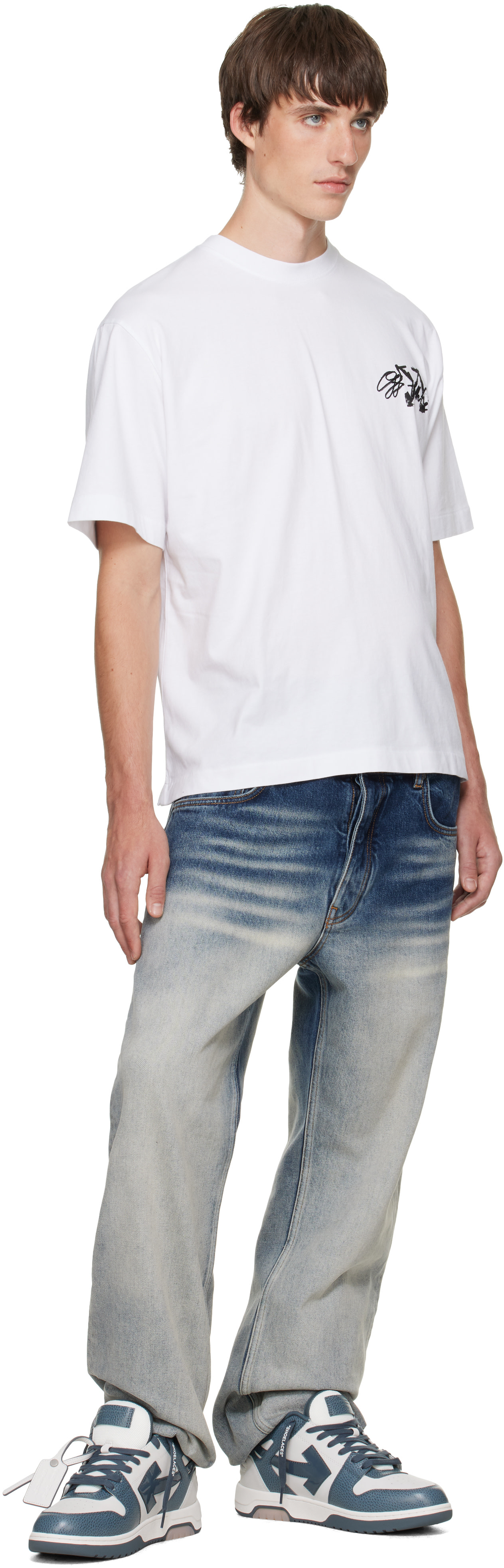 Off-White - White Stroke Skate T-shirt