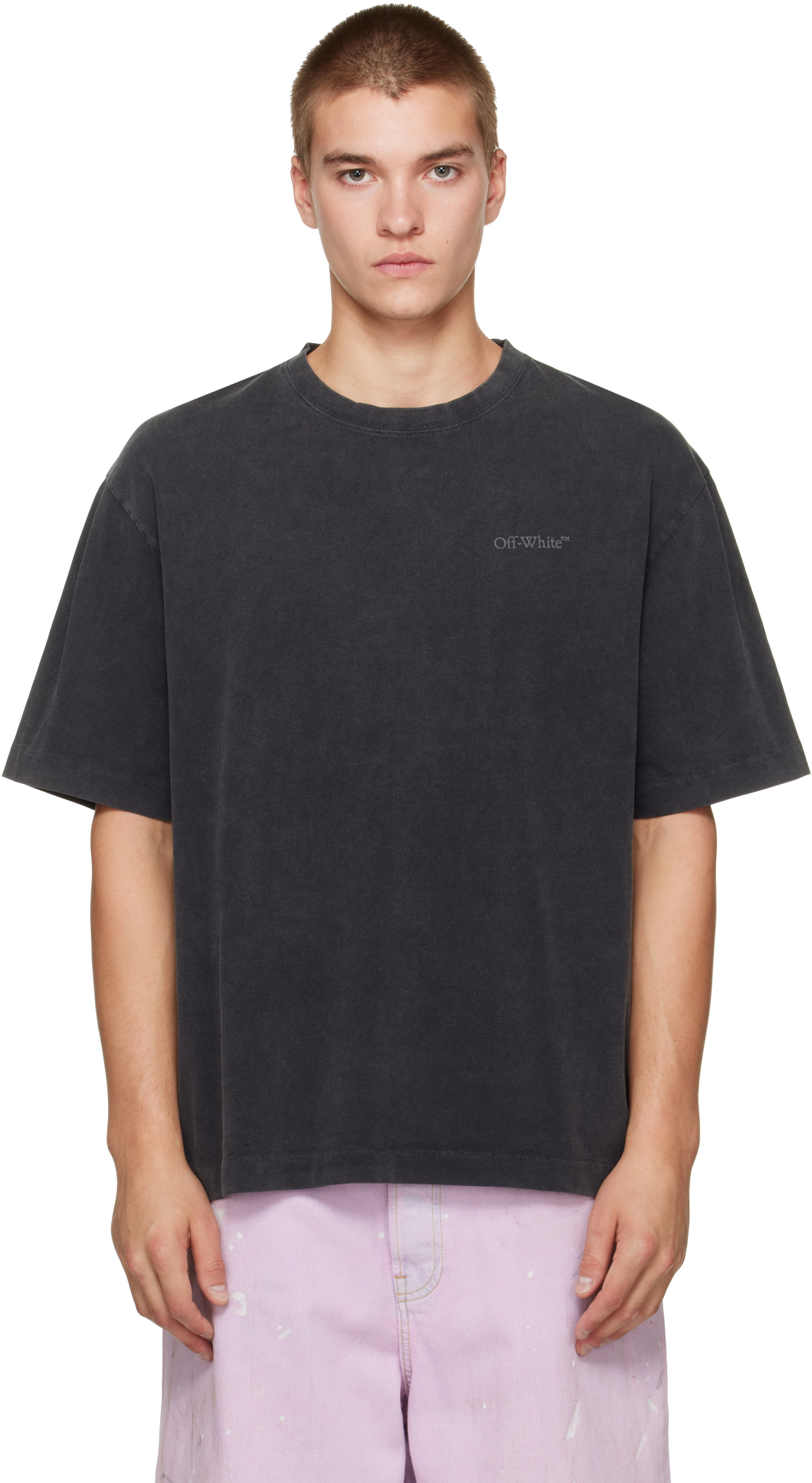 OFF-WHITE オフホワイト Tシャツ ブラック S Off-White: ブラック Rugs Arrow Skate S/S Tシャツ | SSENSE 日本
