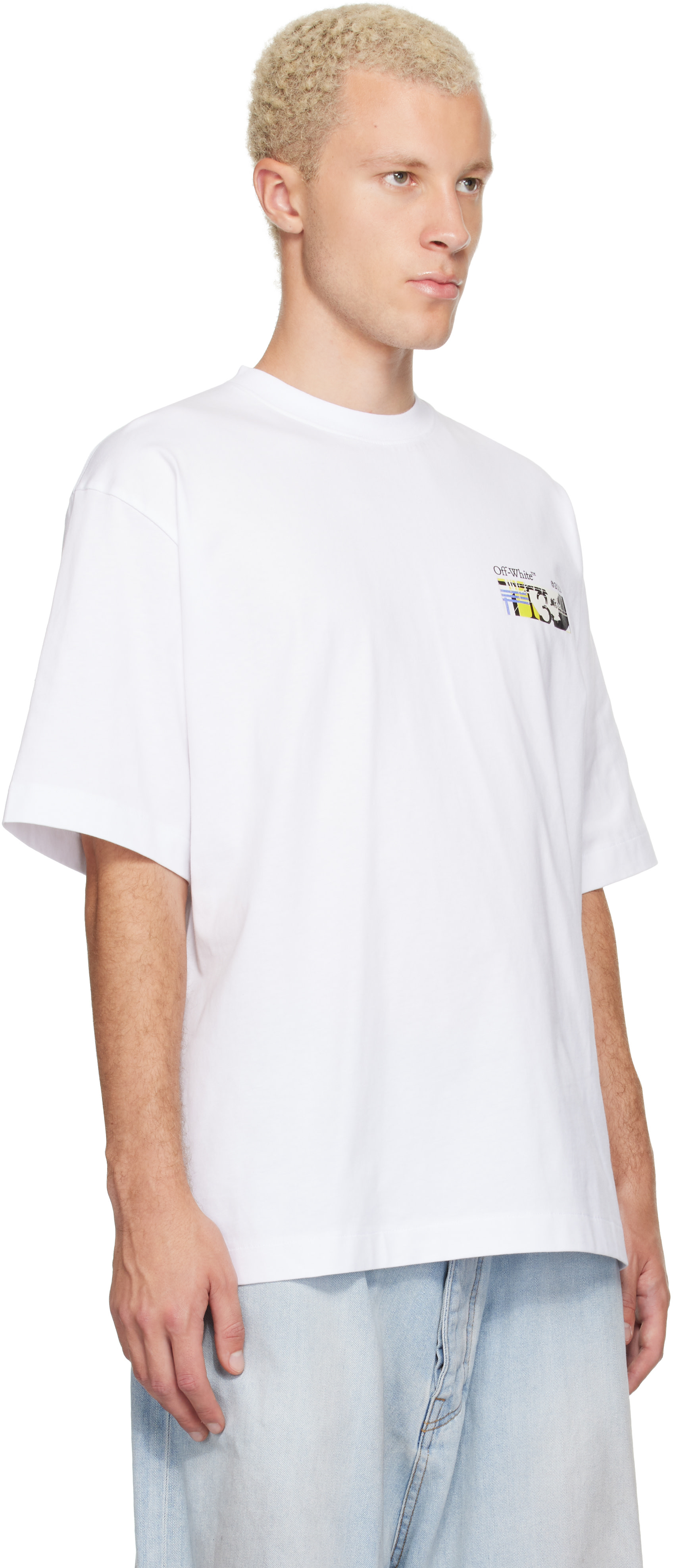 Off-White: ホワイト Industrial Arrow Skate Tシャツ | SSENSE 日本
