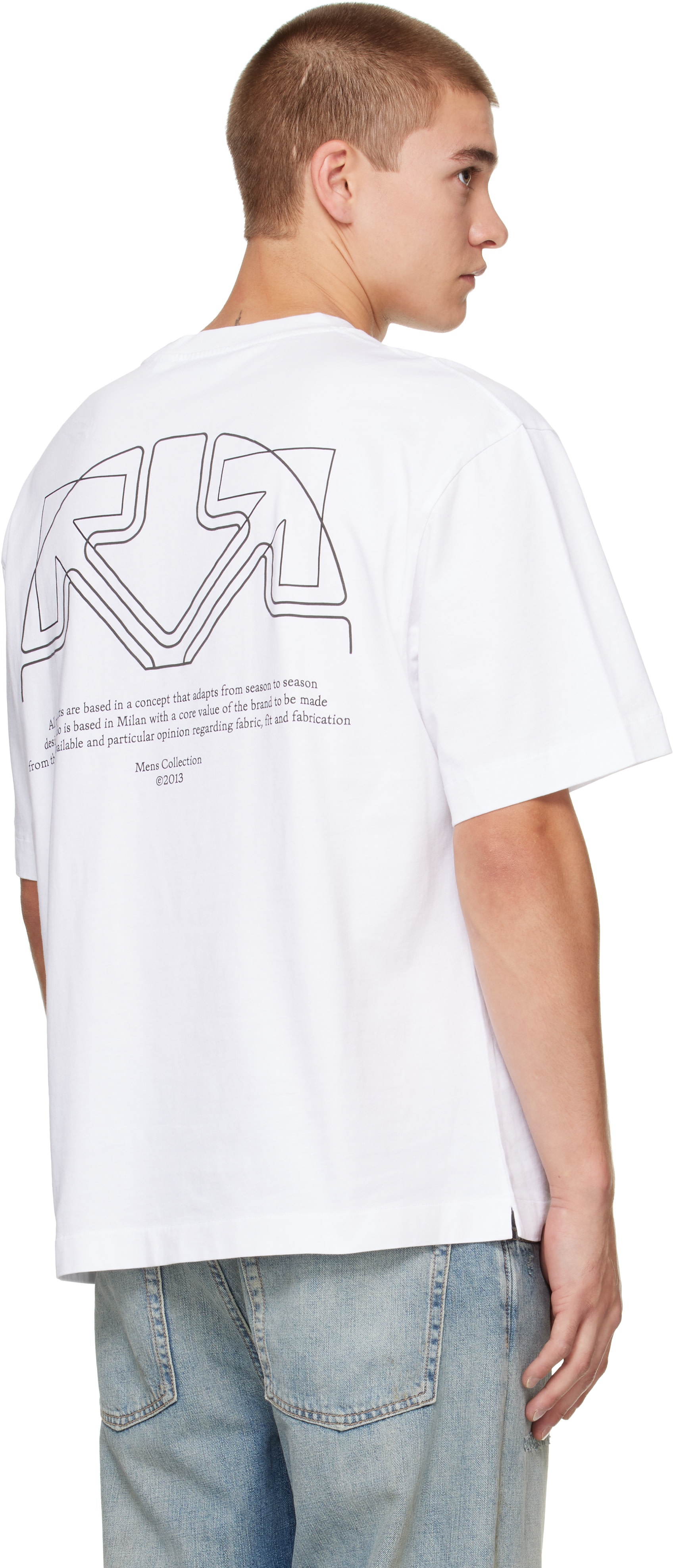 Off-White: White Offline Half Arrow Skate T-shirt | SSENSE
