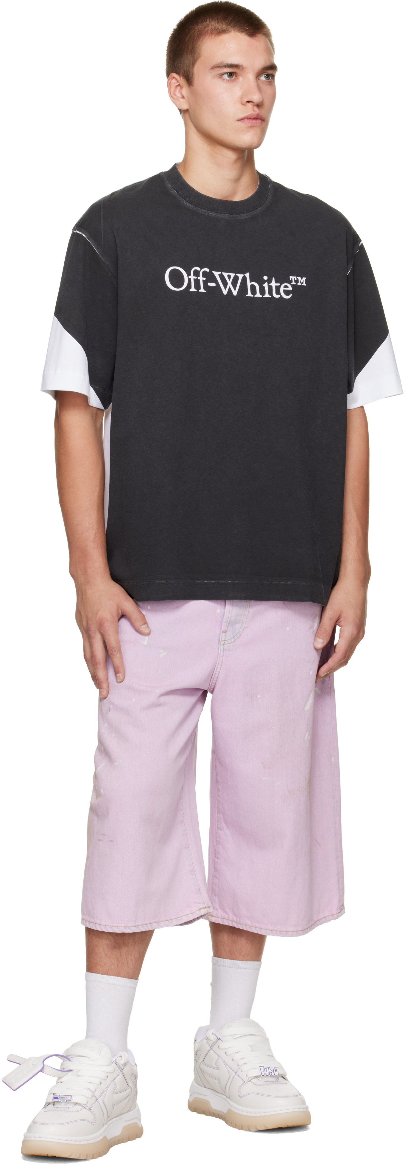 Off-White: Black & White Negative Big Bookish Skate S/S T-shirt