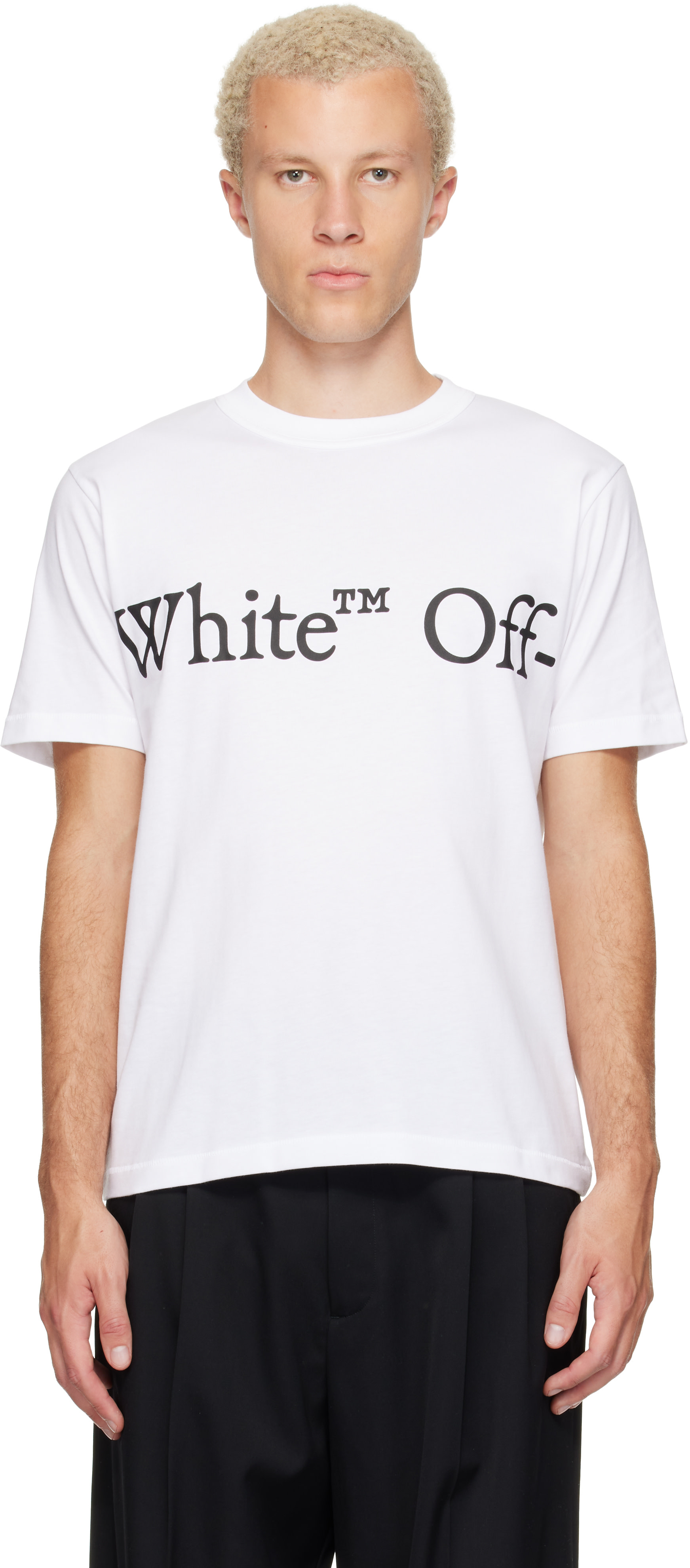 Off-White - T-shirt blanc à logos