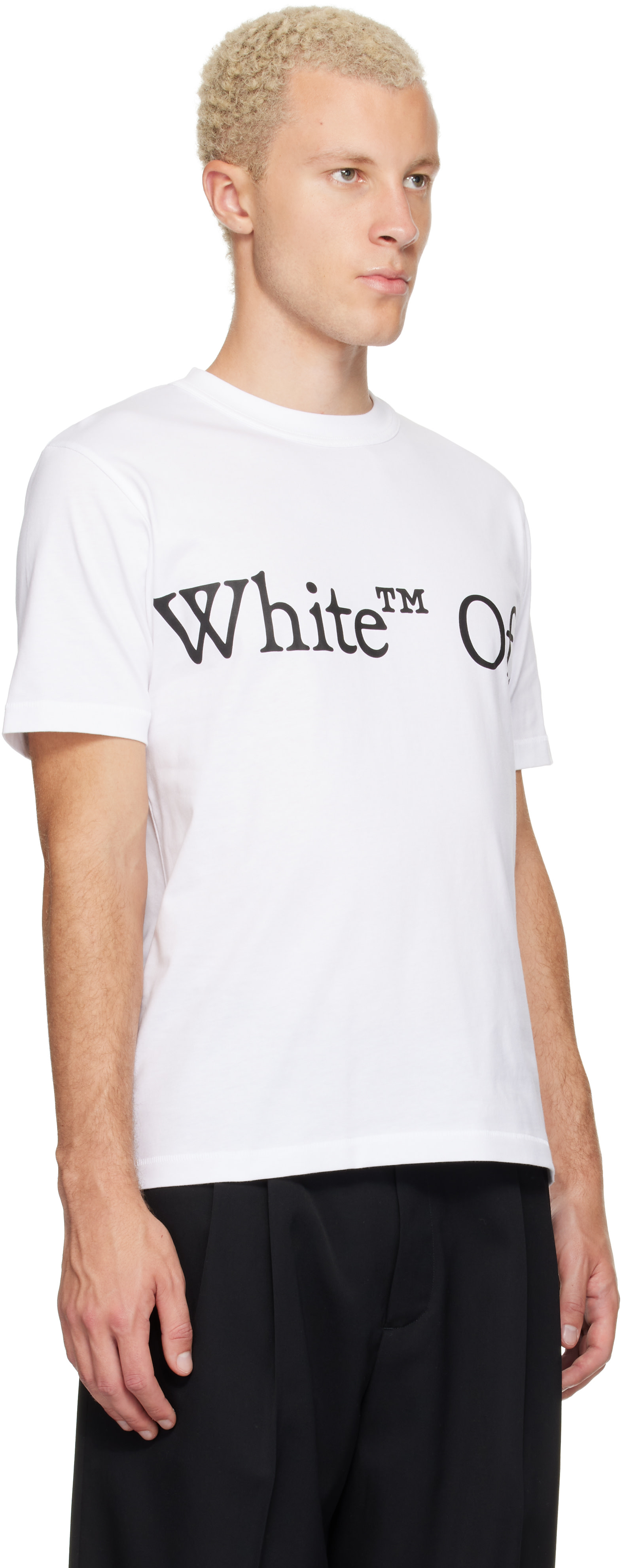Off-White - T-shirt blanc à logos