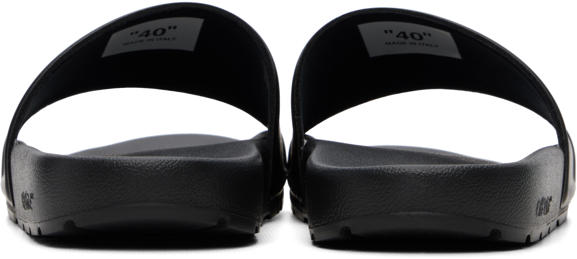 Off-White - Black Bookish Slider Sandals