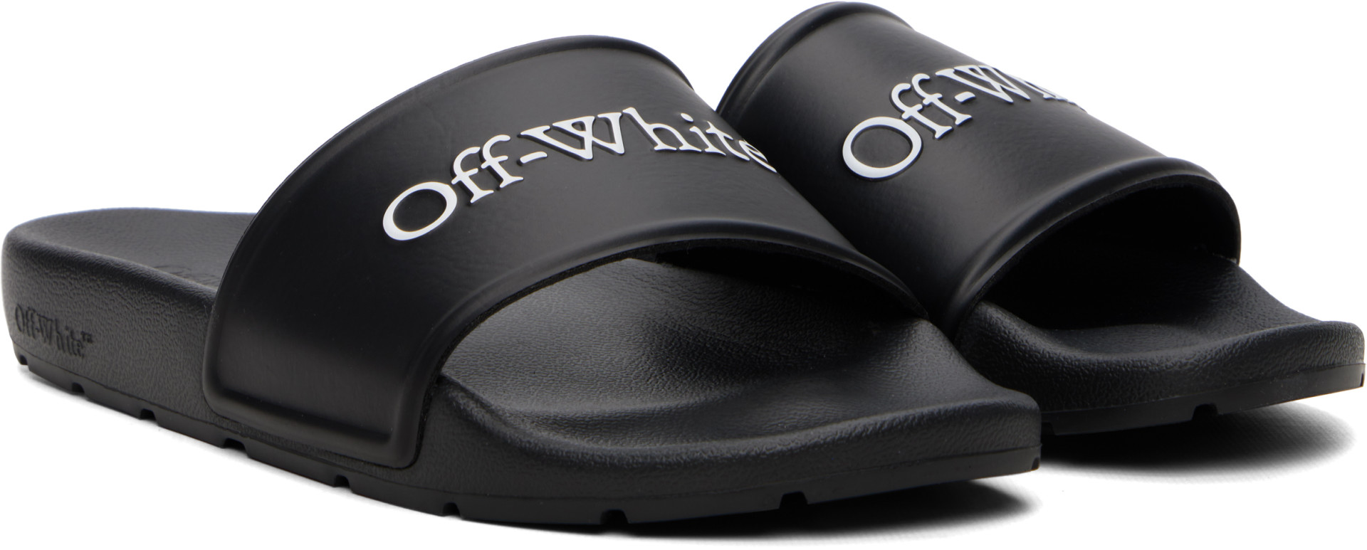 Off-White - Black Bookish Slider Sandals