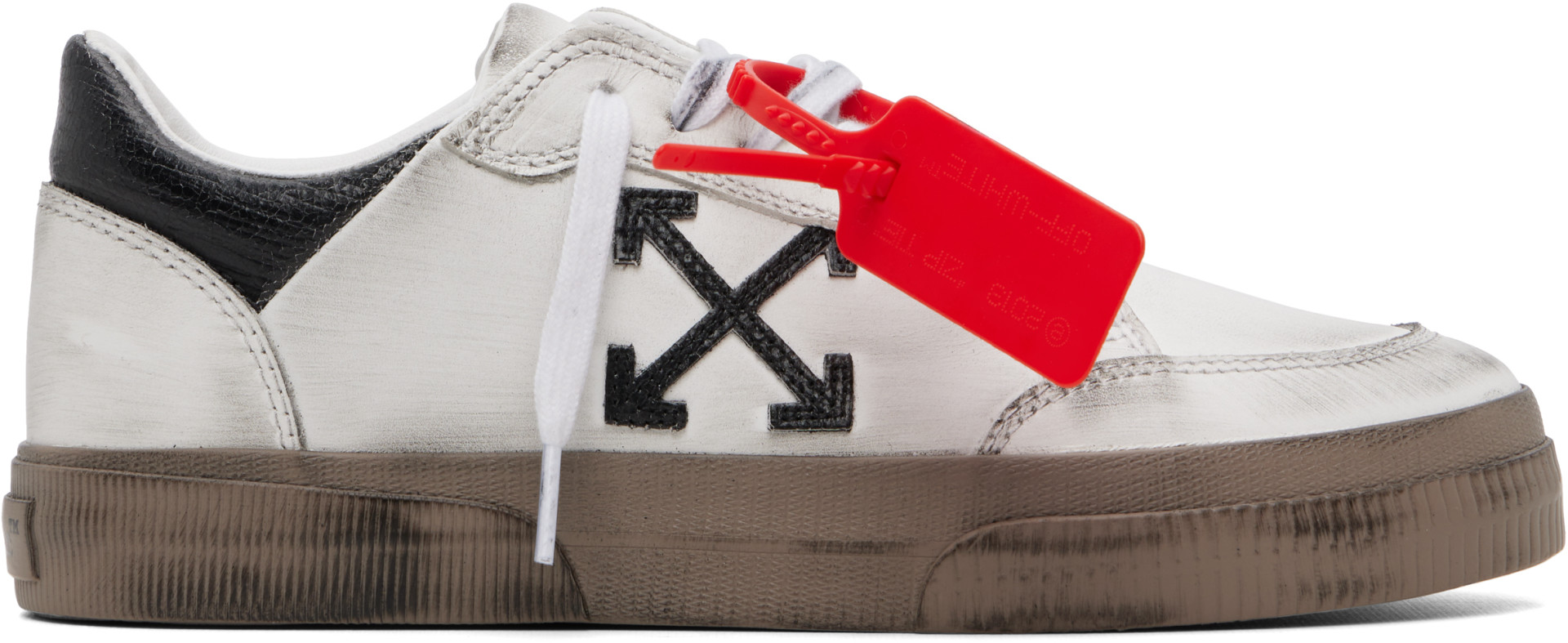 Off-White - White Vulcanized Low Vintage Sneakers