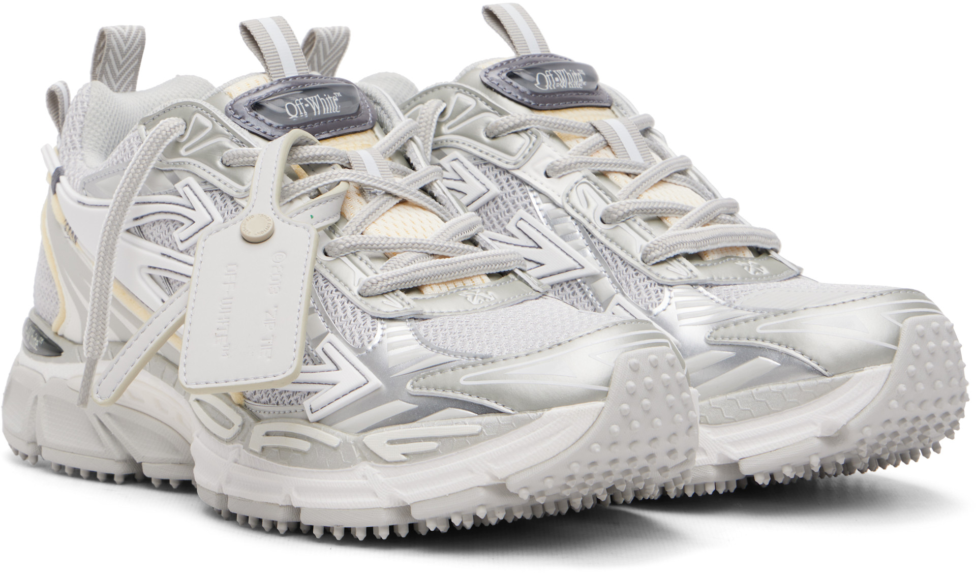 Off-White - Gray & Silver Be Right Back Sneakers