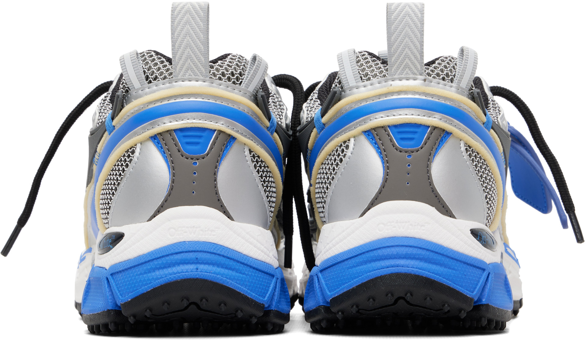Off-White - Baskets OW 'Be Right Back' argenté et bleu