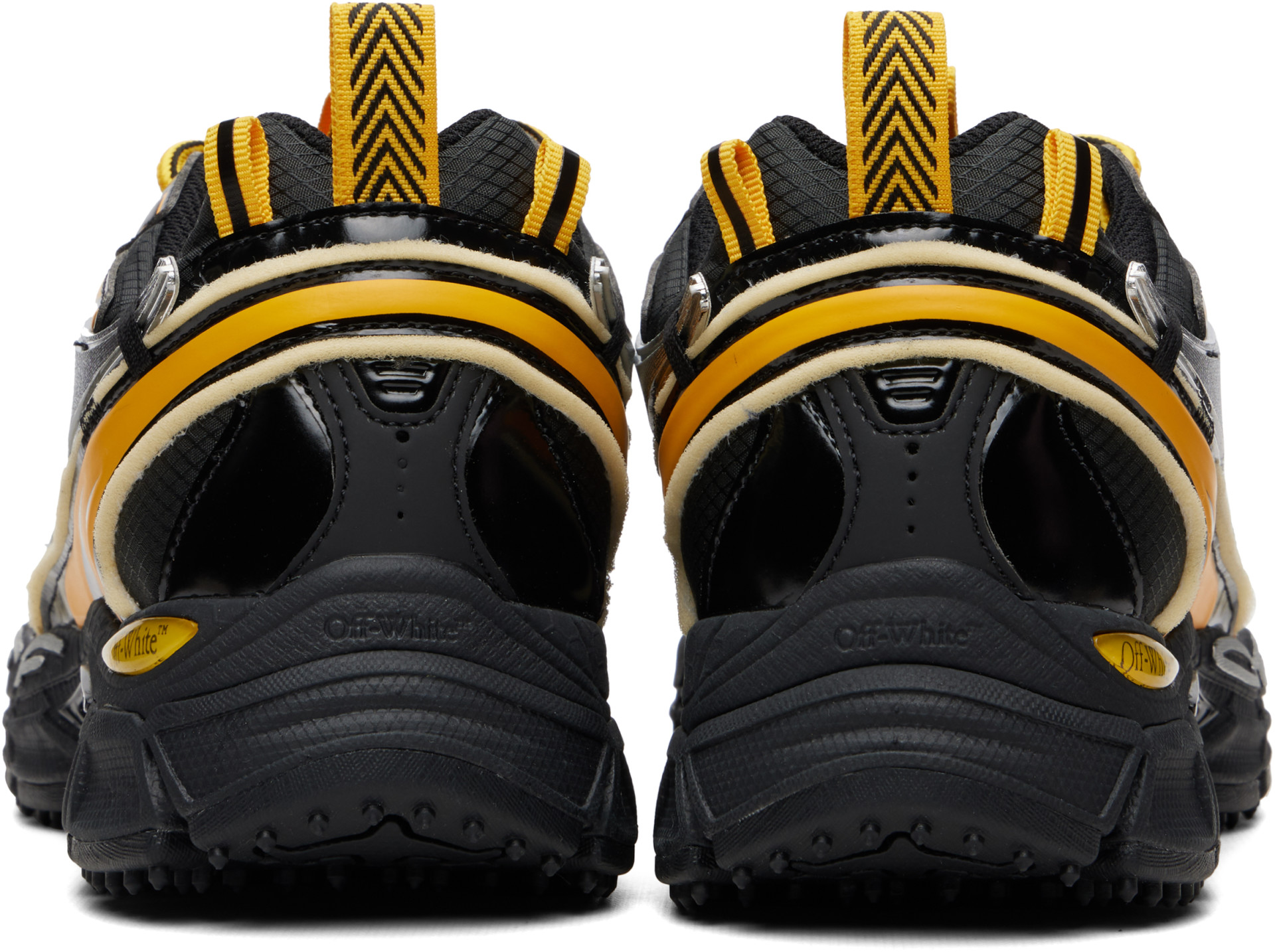 Off-White - Black & Yellow 'Be Right Back' Sneakers