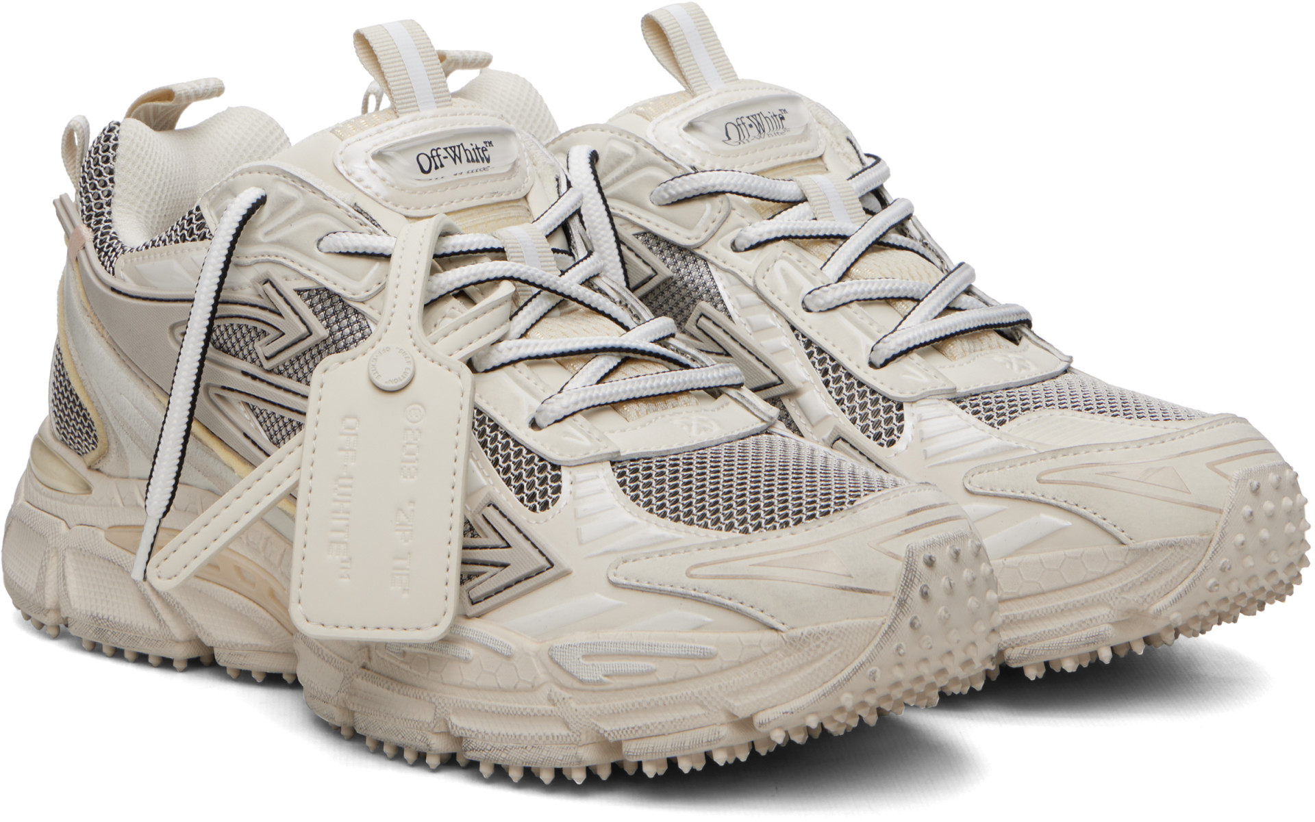 Off-White - Beige 'Be Right Back' Sneakers