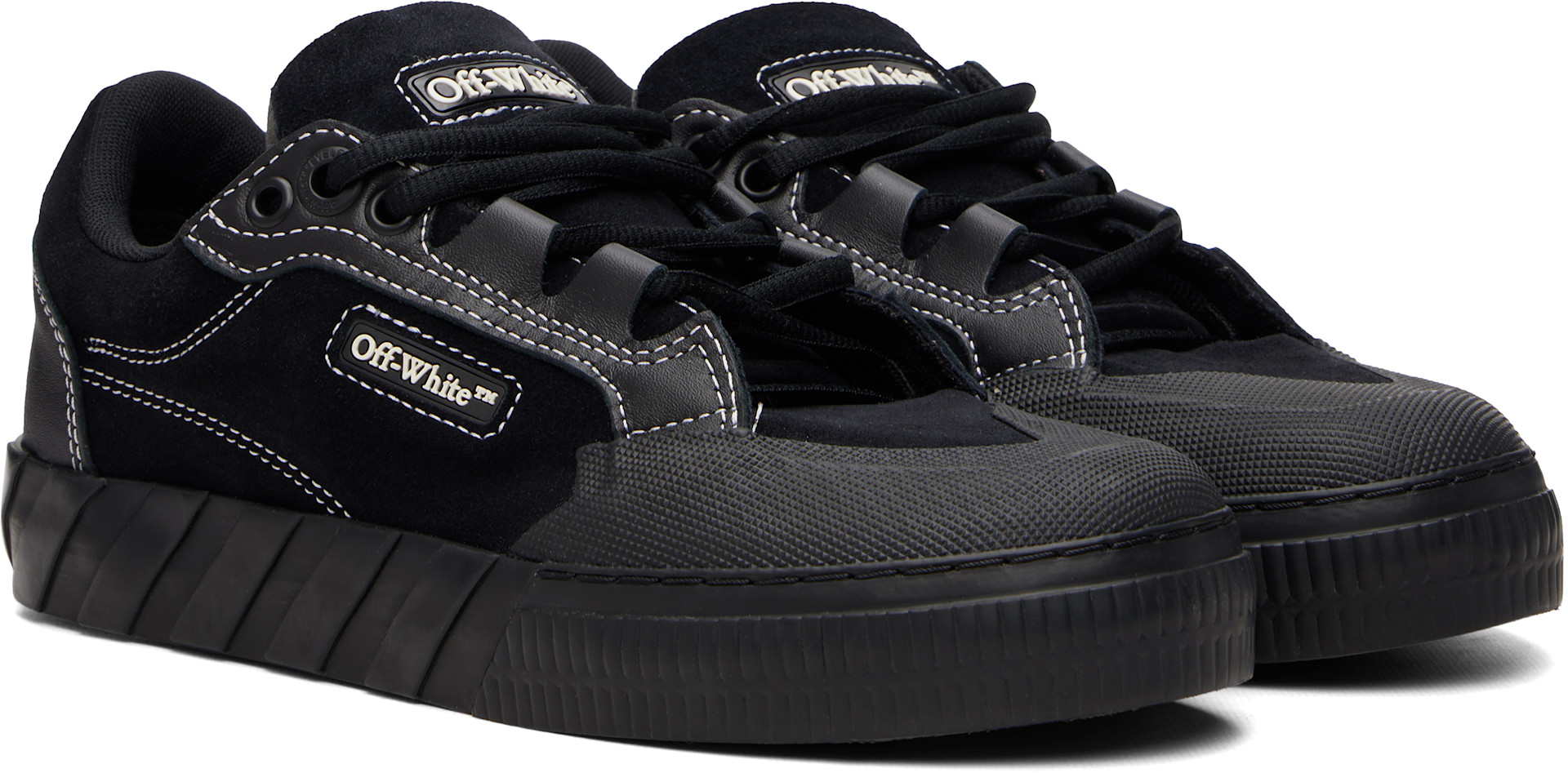 Off-White - Black Vulcanized 779 Suede Sneakers