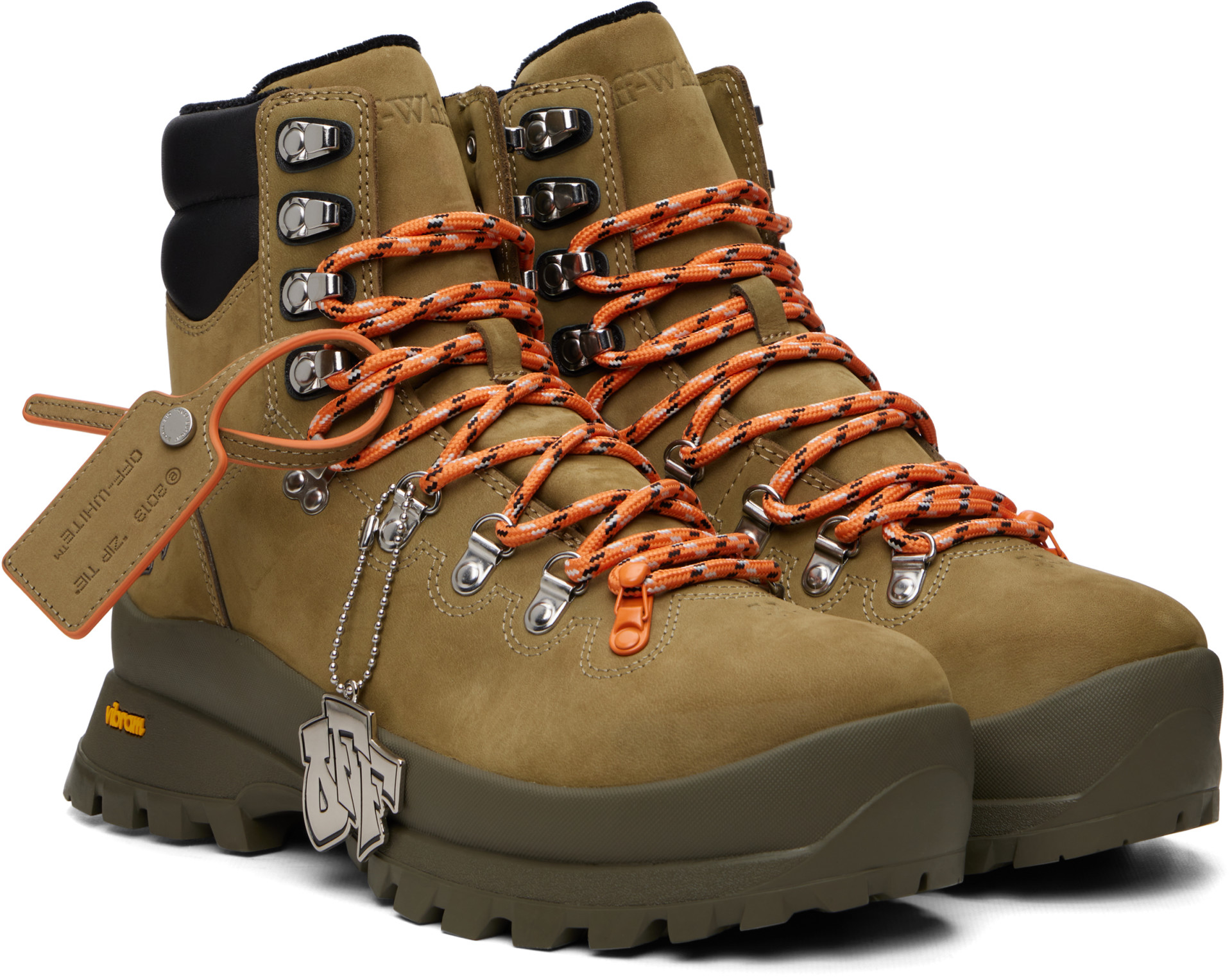 Off-White - Bottes de randonnée kaki