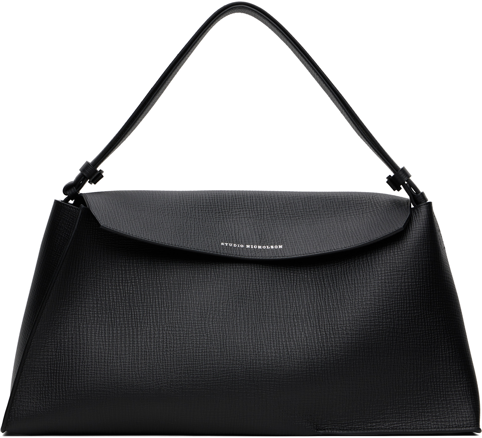 s*n様 ヴィンテージ ボルサリーノ ブラック　60cm Studio Nicholson: ブラック Shiboru レザー バッグ | SSENSE 日本