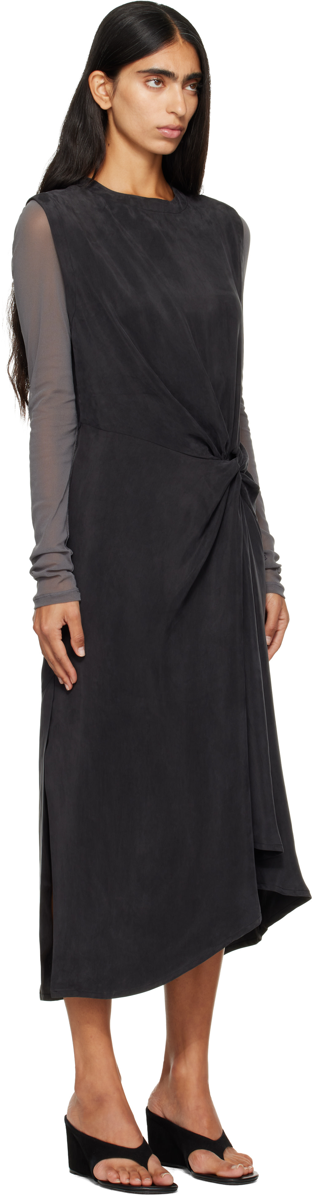 Studio Nicholson - Robe midi Delph noire