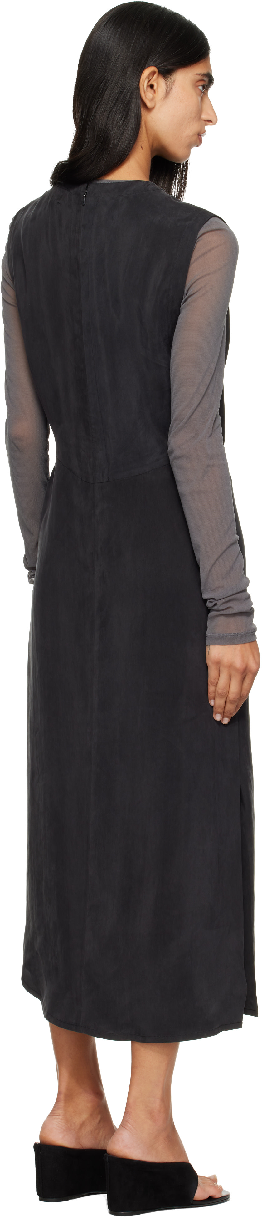 Studio Nicholson - Robe midi Delph noire