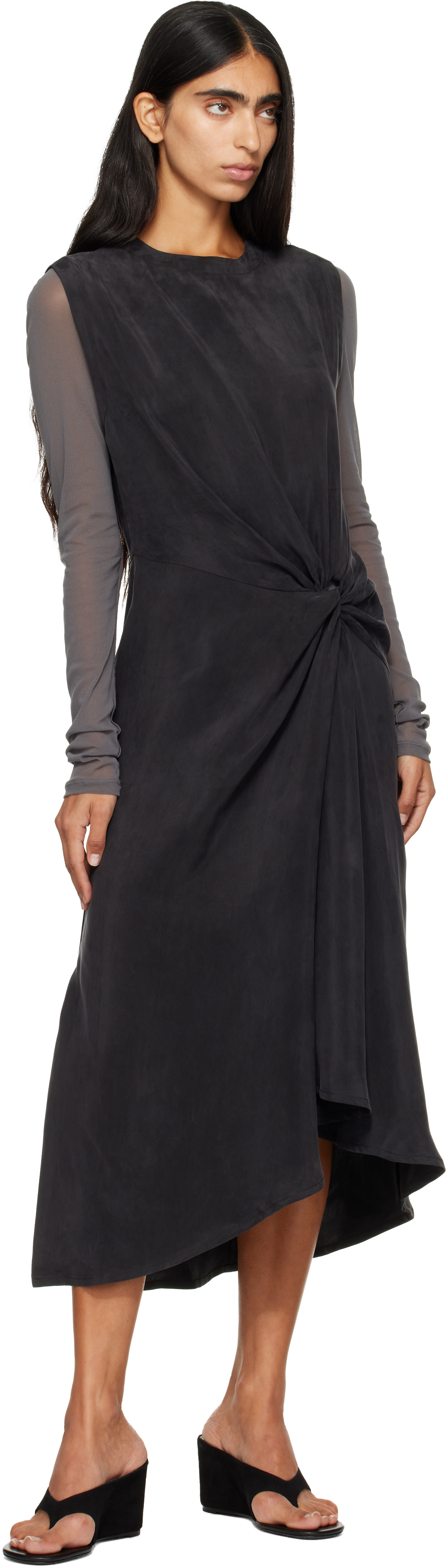 Studio Nicholson - Robe midi Delph noire