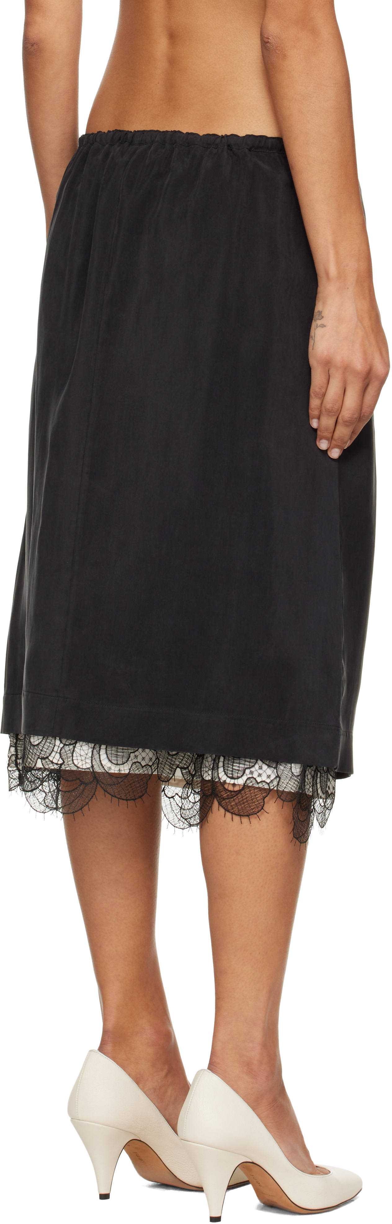 Studio Nicholson - Jupe midi Alder noire