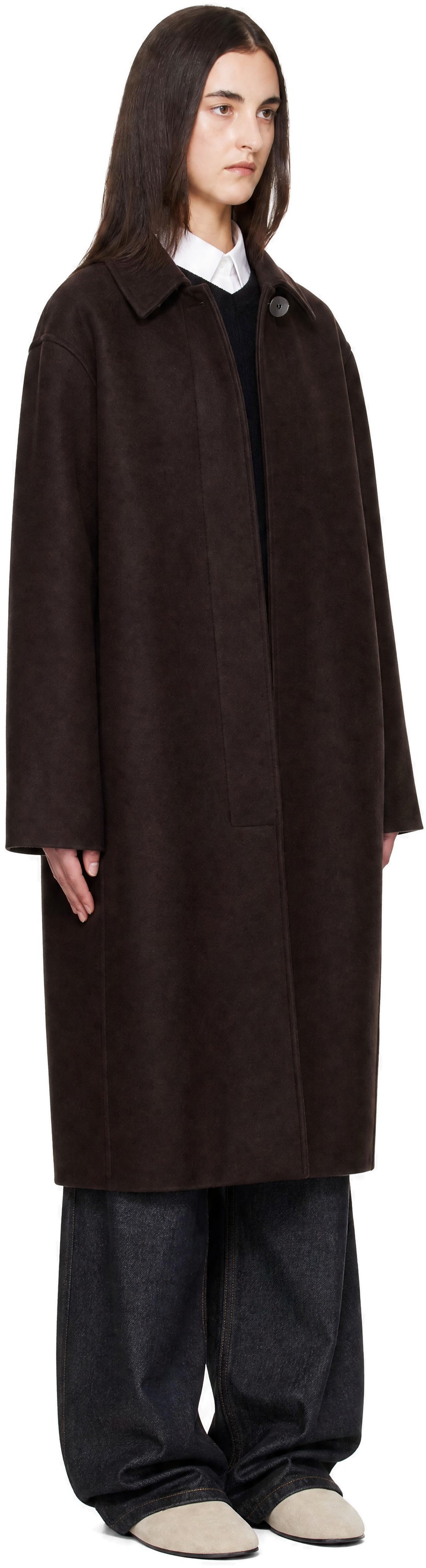 Studio Nicholson - Brown Ria Wool Coat