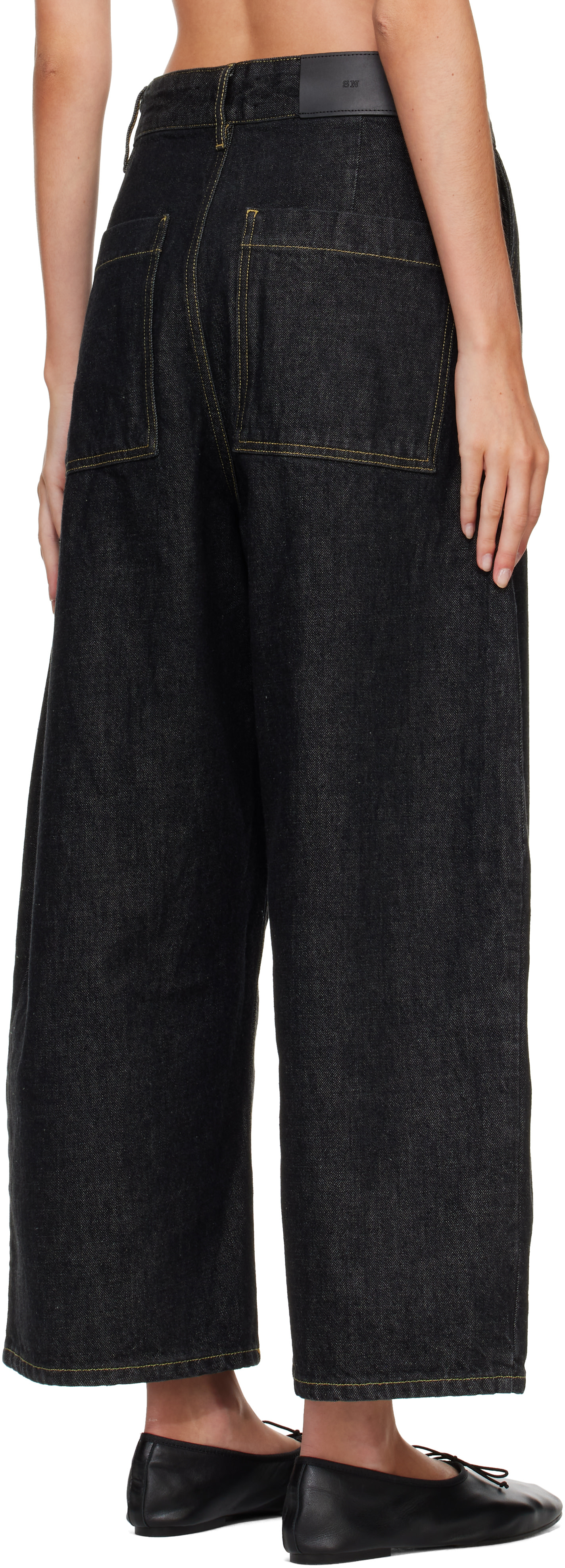 Studio Nicholson - Jean ample Chalco noir