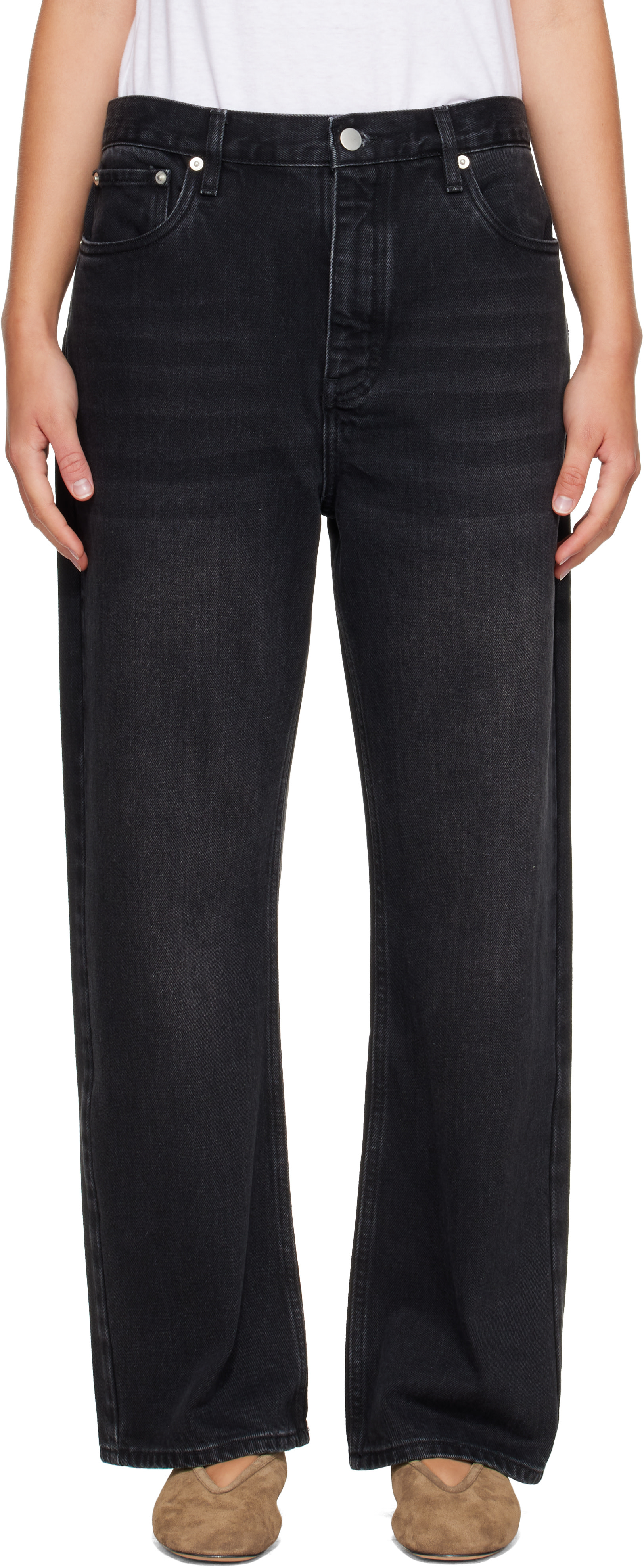 nicHis Jeans (Black)★新品・未使用 Studio Nicholson: Black Denjo Straight Leg Jeans | SSENSE